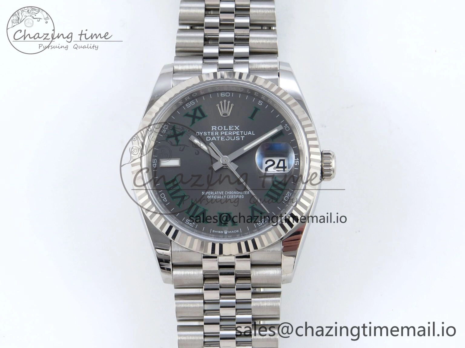DateJust 36 126234 EWEF Best Edition Gray Roman Dial on Jubilee Bracelet A3235