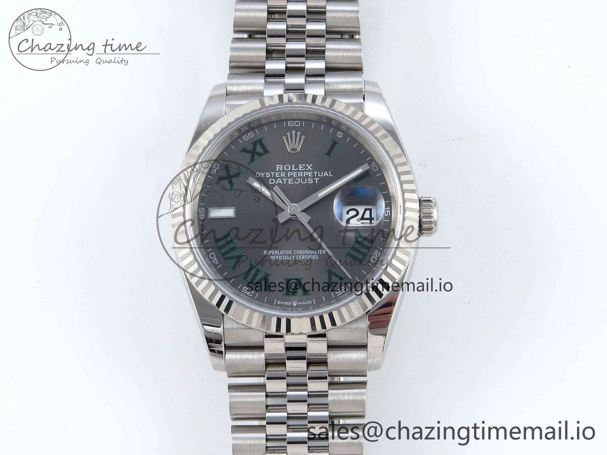 DateJust 36 126234 EWEF Best Edition Gray Roman Dial on Jubilee Bracelet A3235