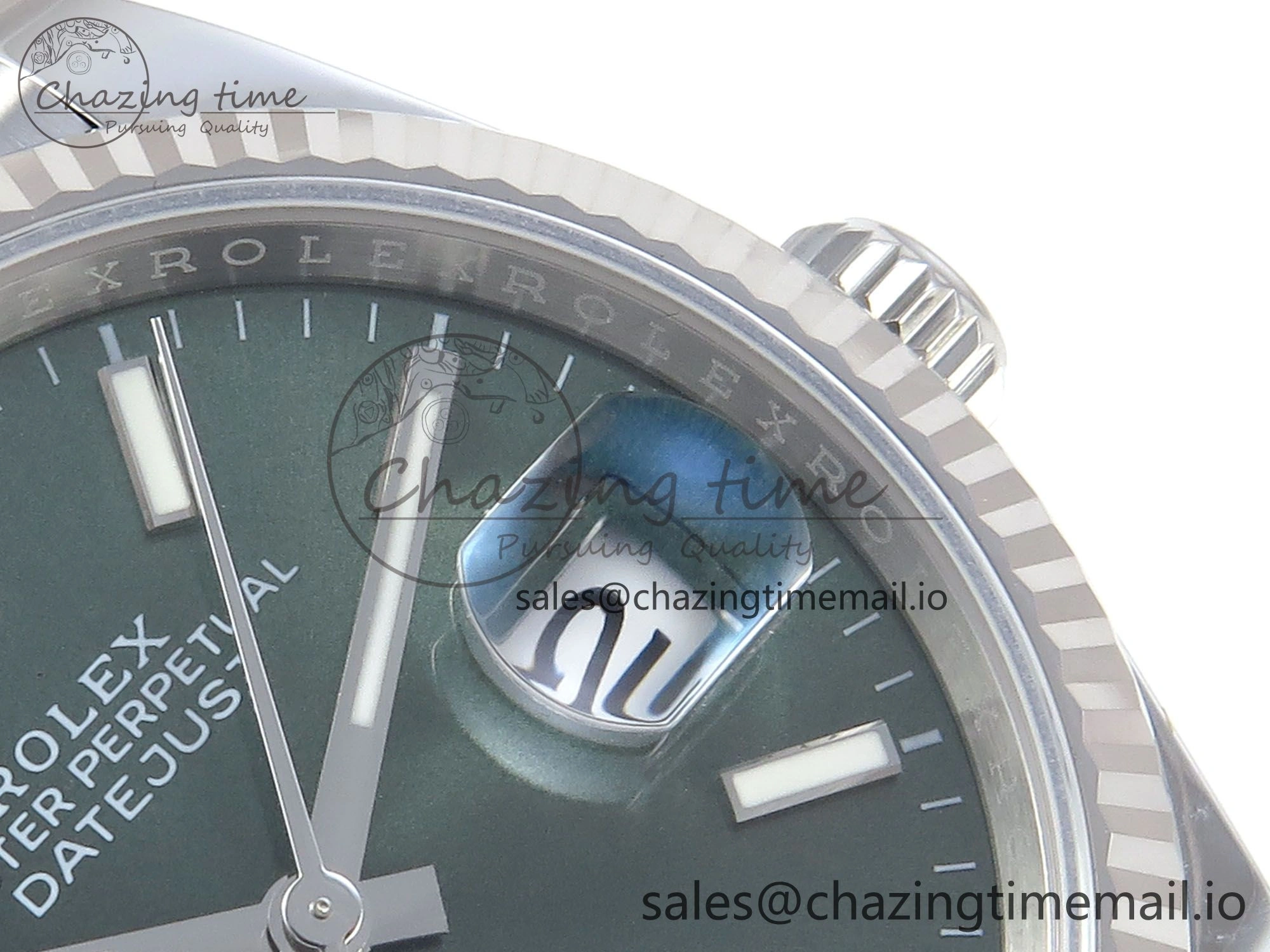DateJust 36 126234 EWEF Best Edition Green Dial Stick Marker on Jubilee Bracelet A3235