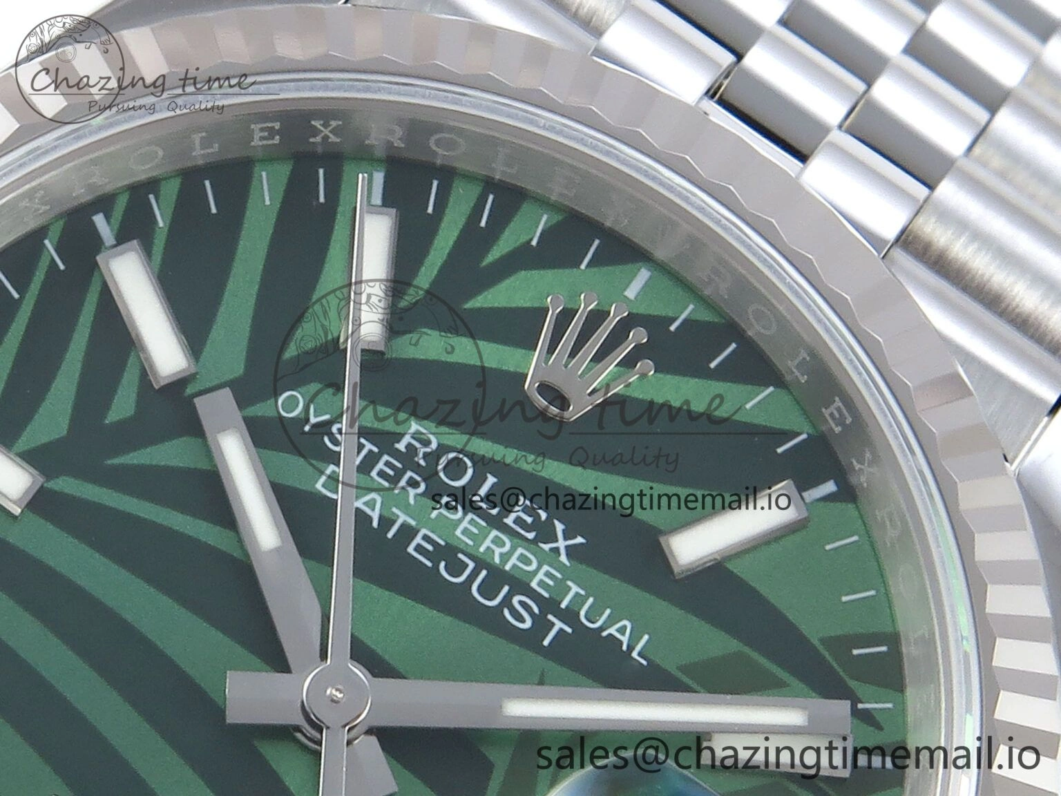 DateJust 36 126234 EWEF Best Edition Green Leaf Dial Stick Marker on Jubilee Bracelet A3235