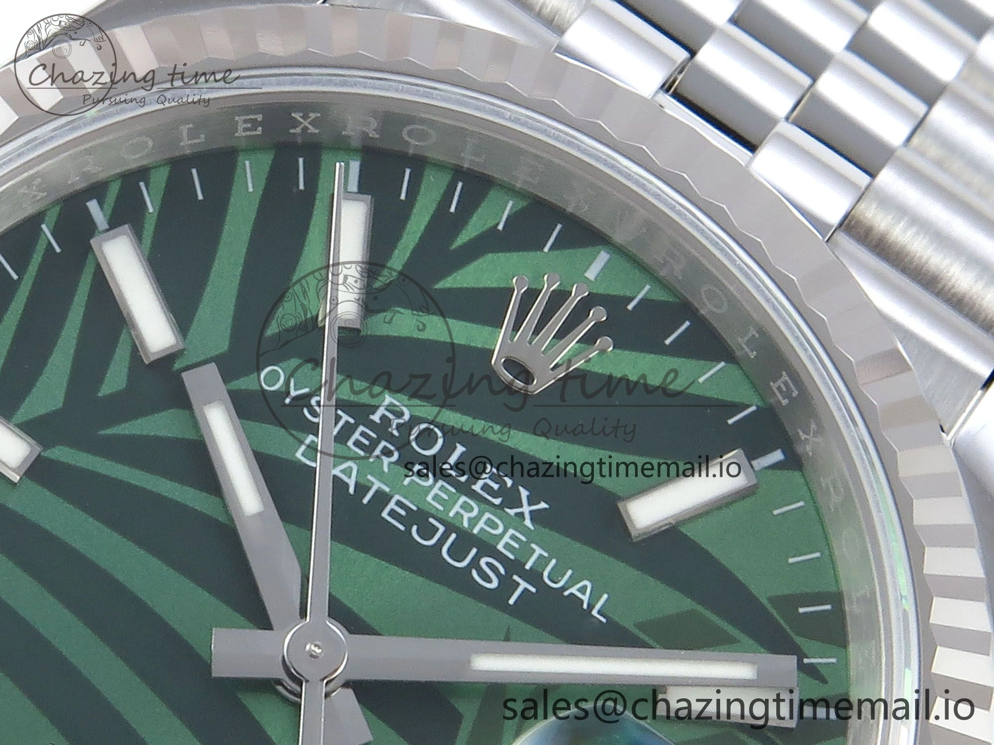 DateJust 36 126234 EWEF Best Edition Green Leaf Dial Stick Marker on Jubilee Bracelet A3235