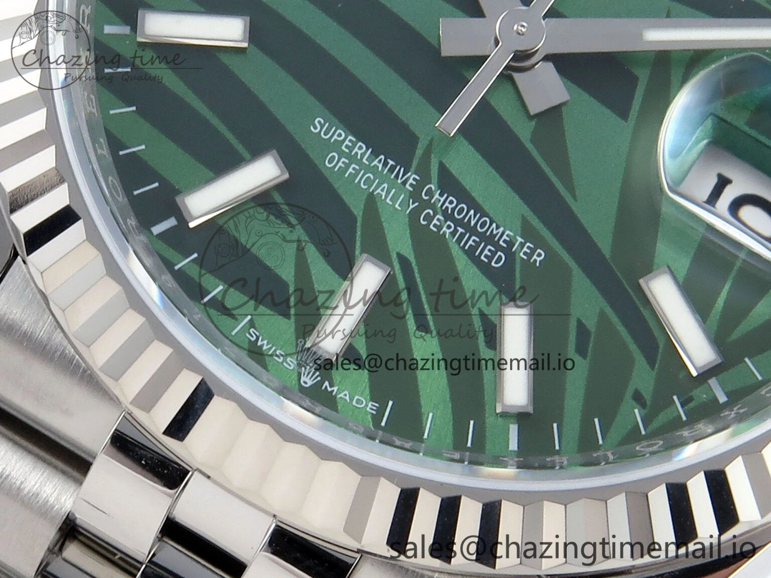 DateJust 36 126234 EWEF Best Edition Green Leaf Dial Stick Marker on Jubilee Bracelet A3235