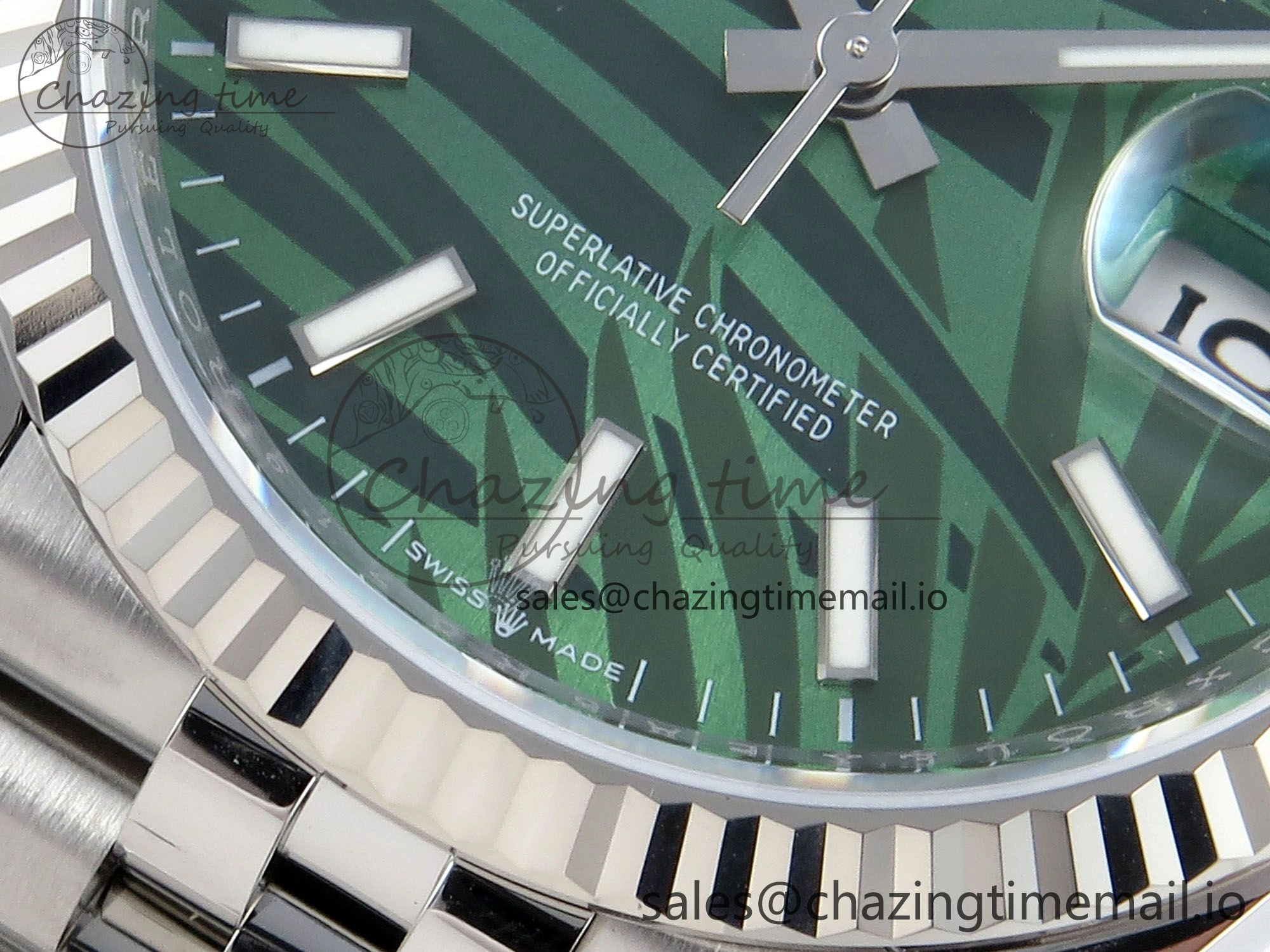 DateJust 36 126234 EWEF Best Edition Green Leaf Dial Stick Marker on Jubilee Bracelet A3235