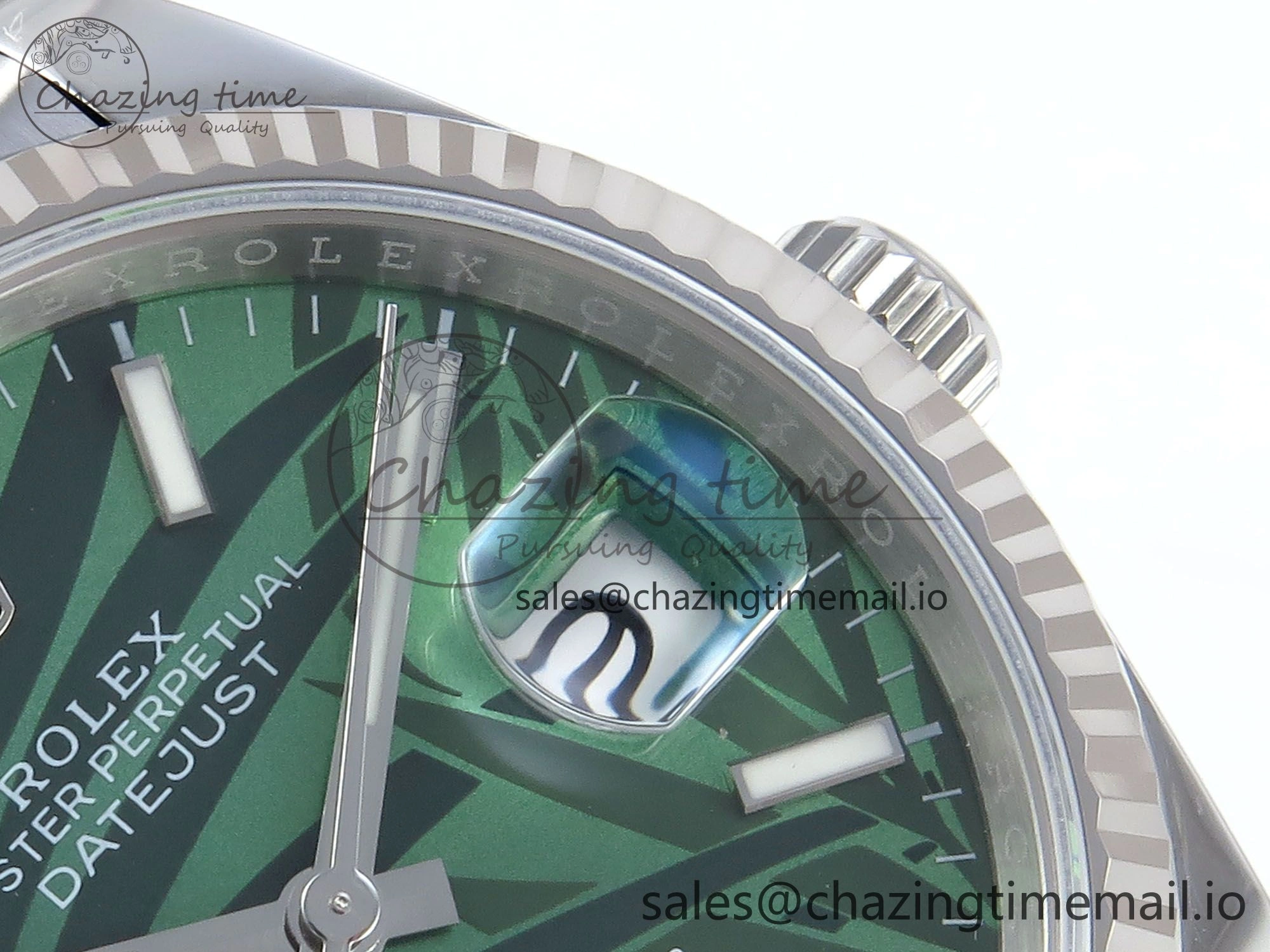 DateJust 36 126234 EWEF Best Edition Green Leaf Dial Stick Marker on Jubilee Bracelet A3235