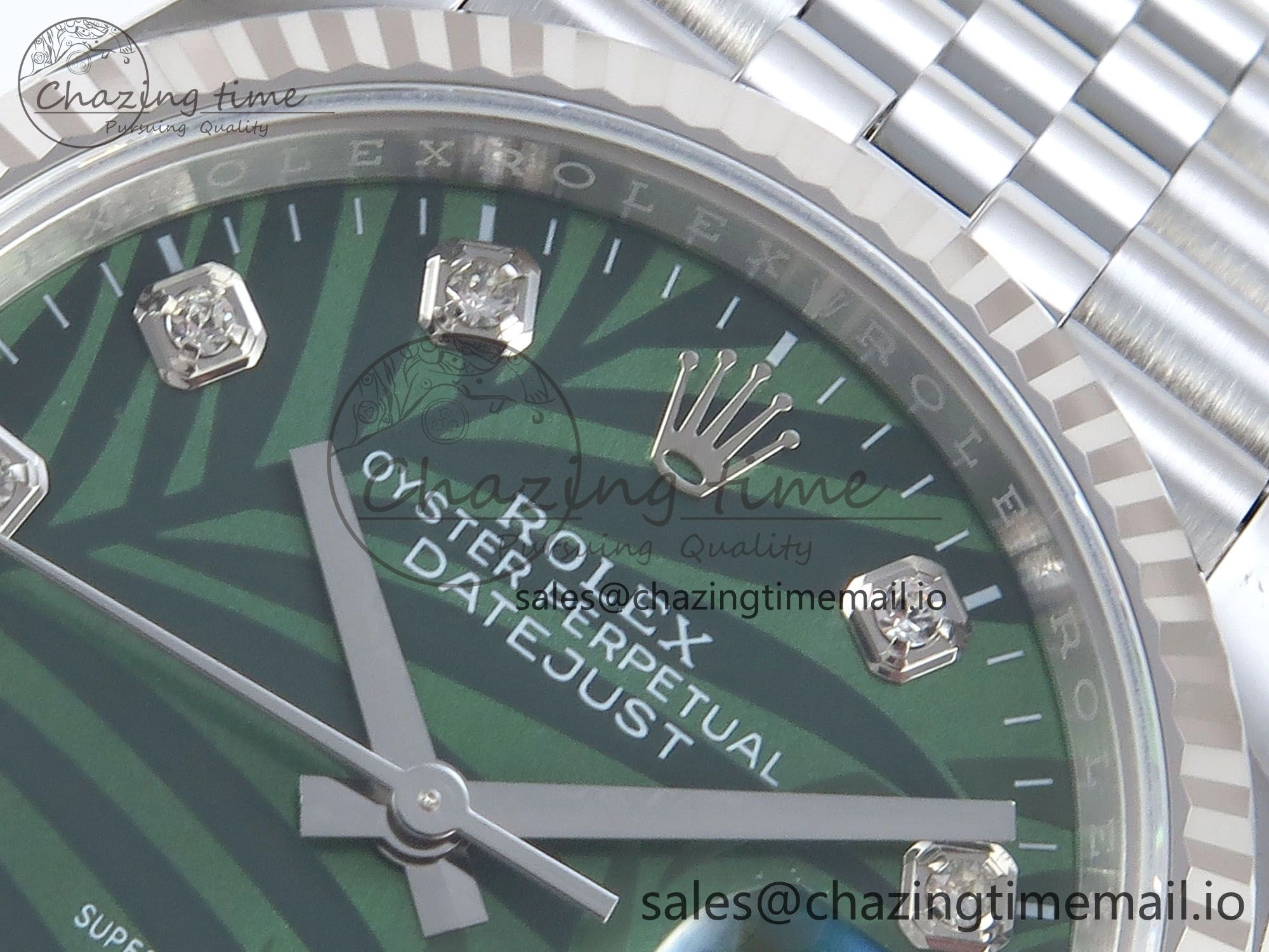 DateJust 36 126234 EWEF Best Edition Green Leaf Diamonds Dial on Jubilee Bracelet A3235