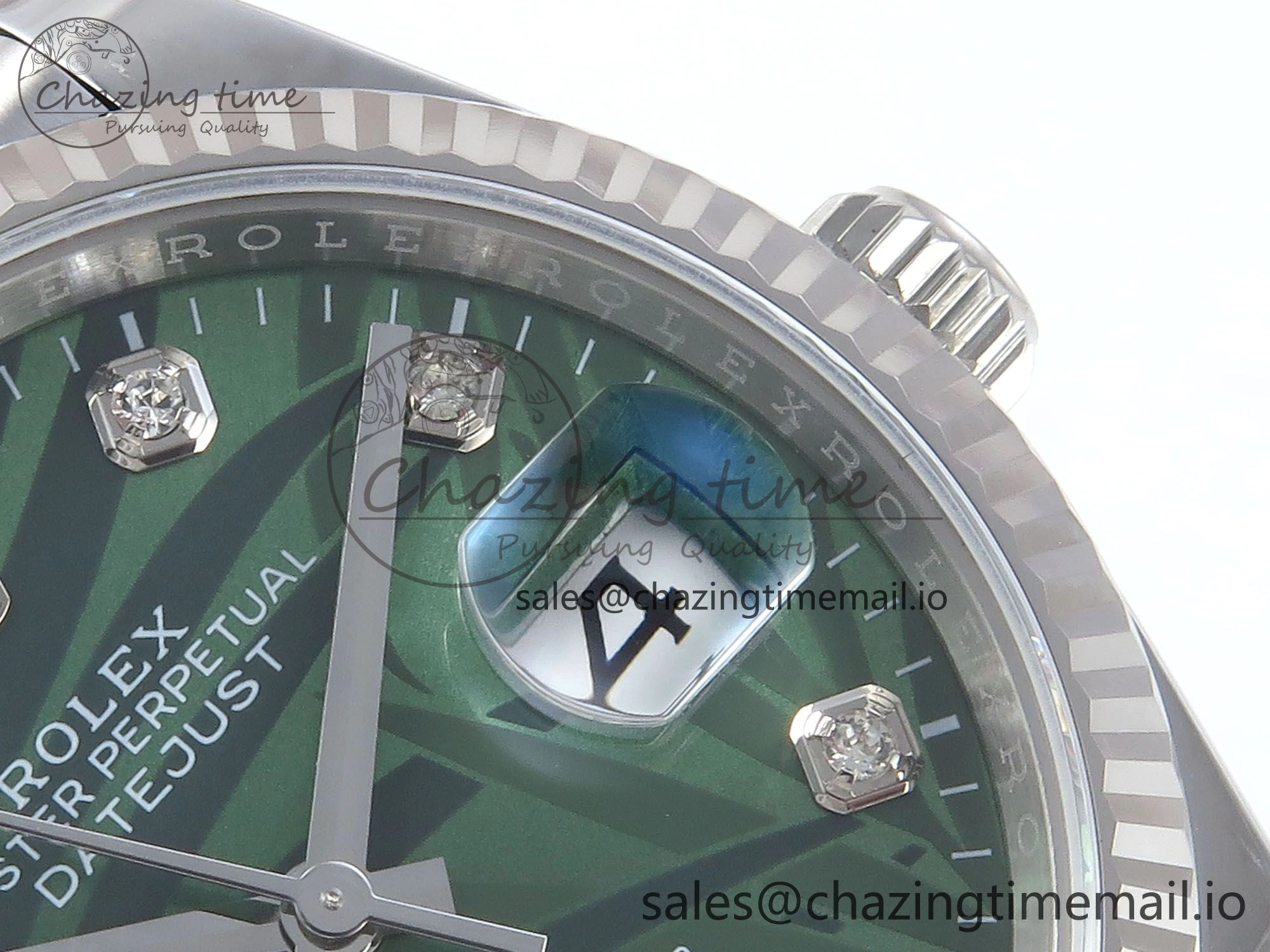 DateJust 36 126234 EWEF Best Edition Green Leaf Diamonds Dial on Jubilee Bracelet A3235