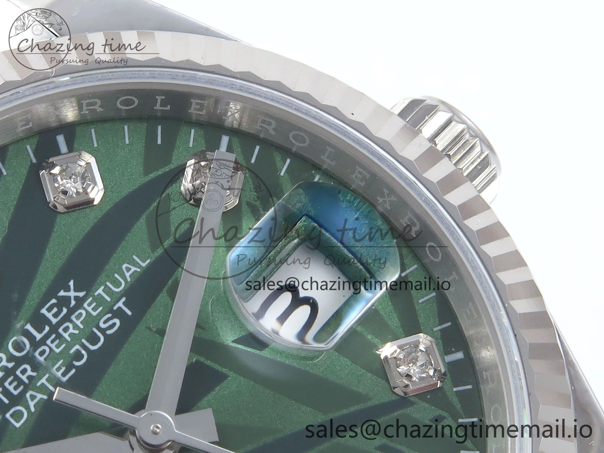 DateJust 36 126234 EWEF Best Edition Green Leaf Diamonds Dial on Oyster Bracelet A3235