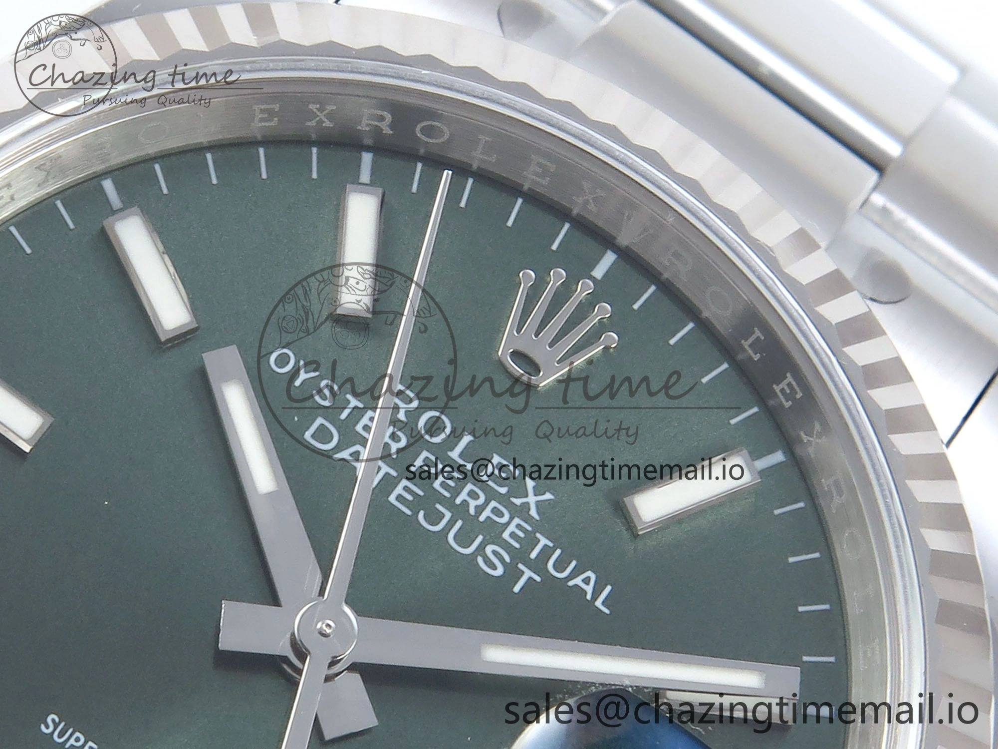 DateJust 36 126234 EWEF Best Edition Green Stick Dial on Oyster Bracelet A3235