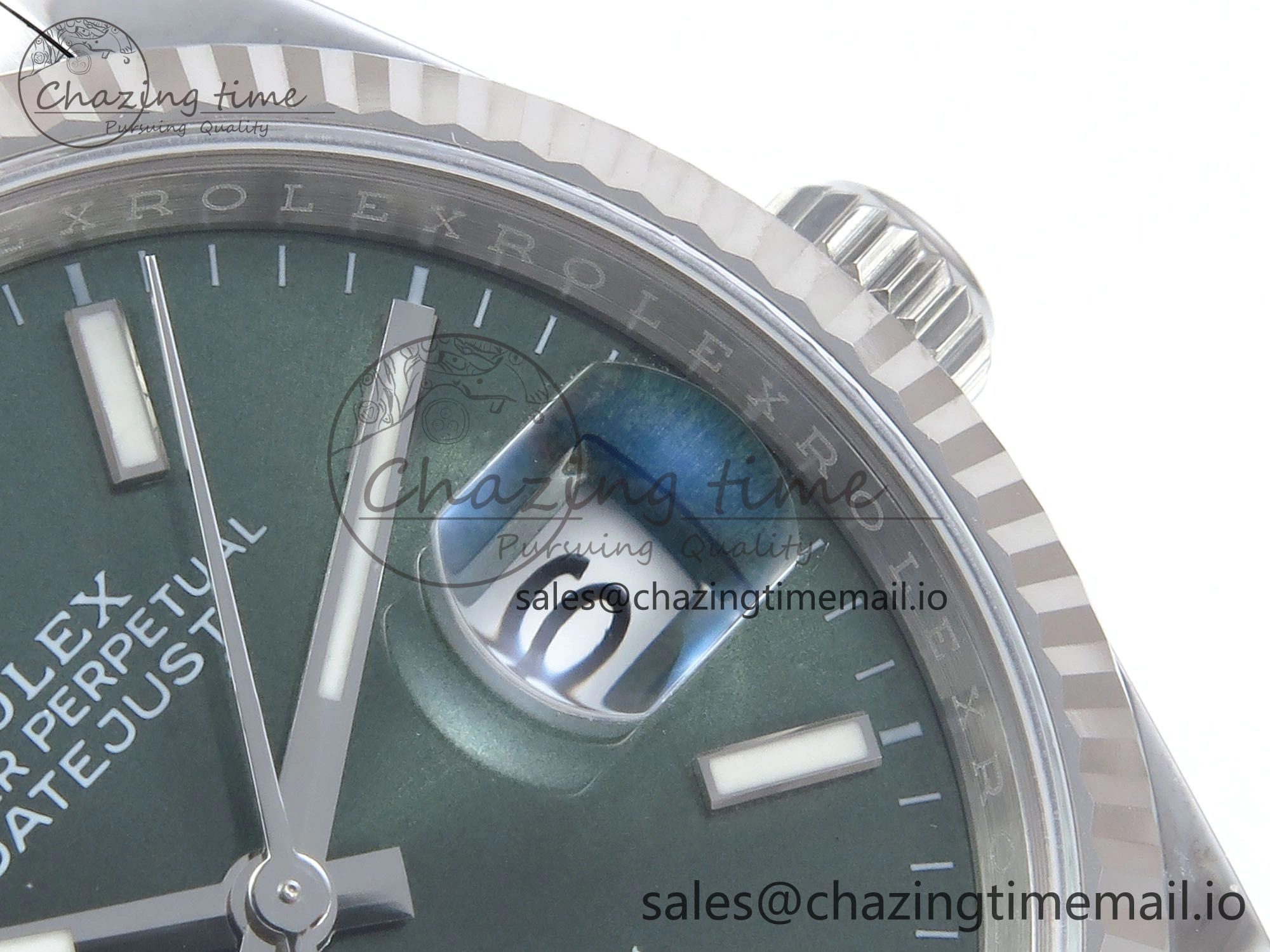DateJust 36 126234 EWEF Best Edition Green Stick Dial on Oyster Bracelet A3235