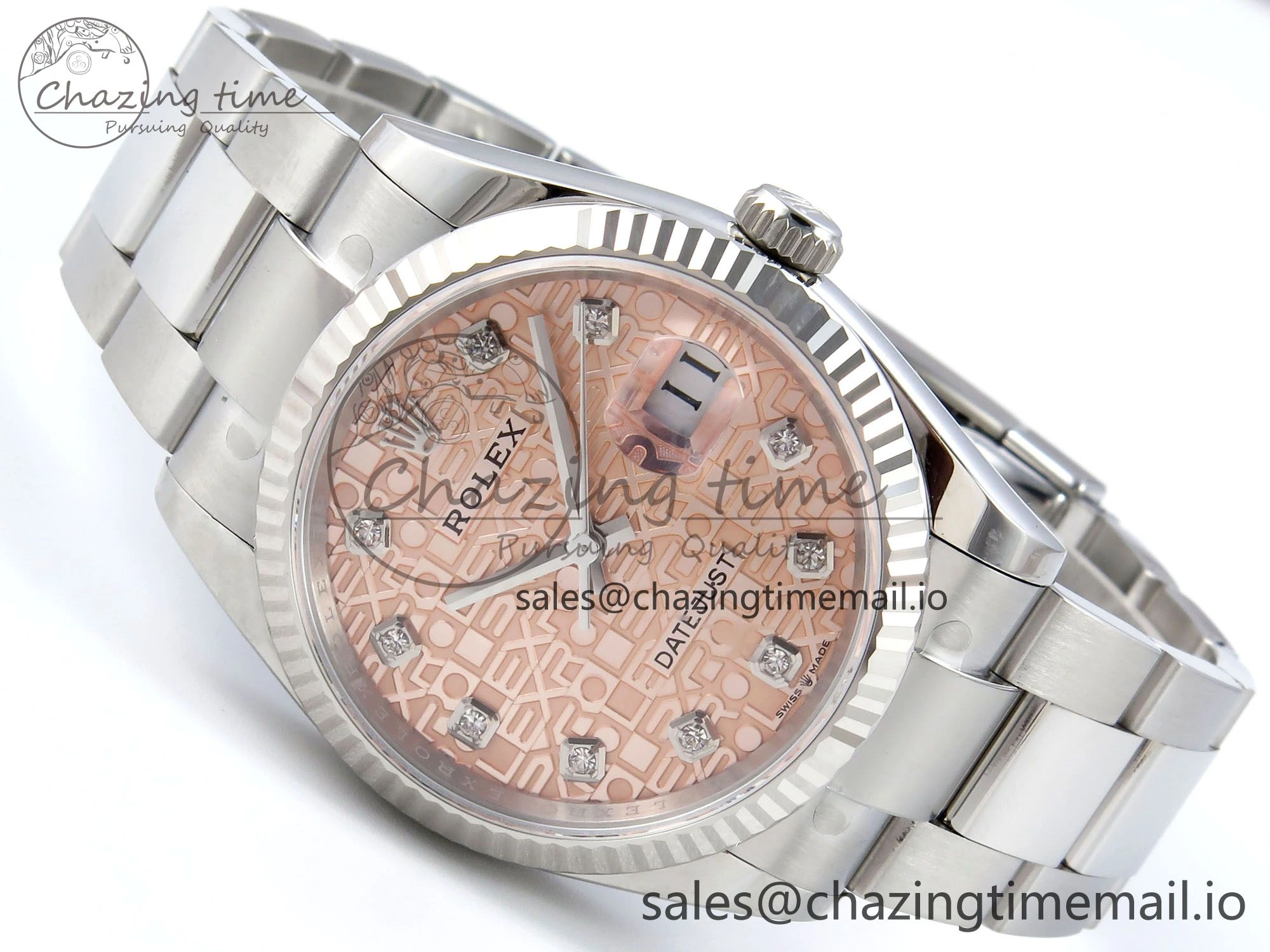DateJust 36 126234 EWEF Best Edition Orange Pattern Diamonds Dial on Oyster Bracelet A3235