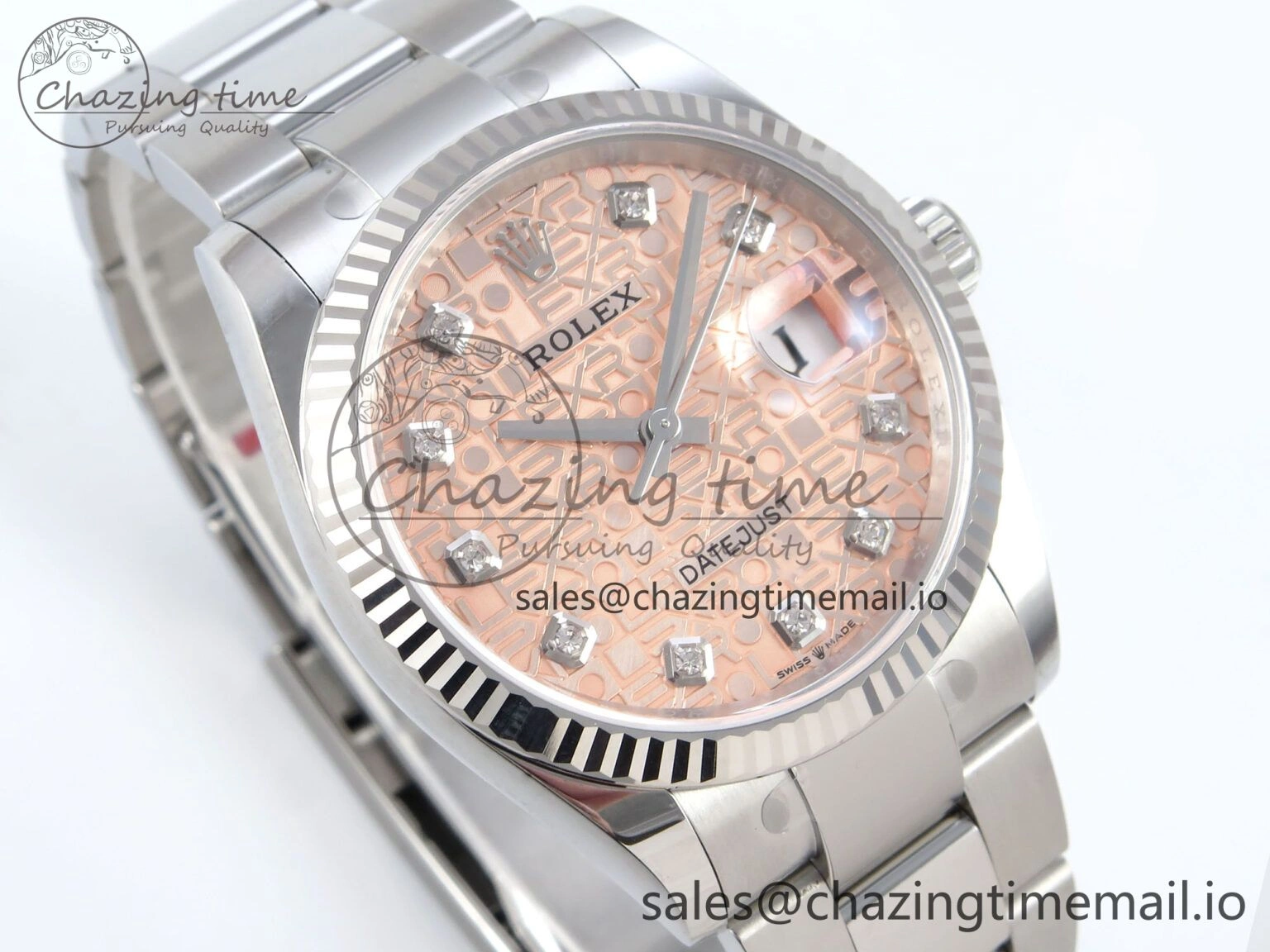 DateJust 36 126234 EWEF Best Edition Orange Pattern Diamonds Dial on Oyster Bracelet A3235