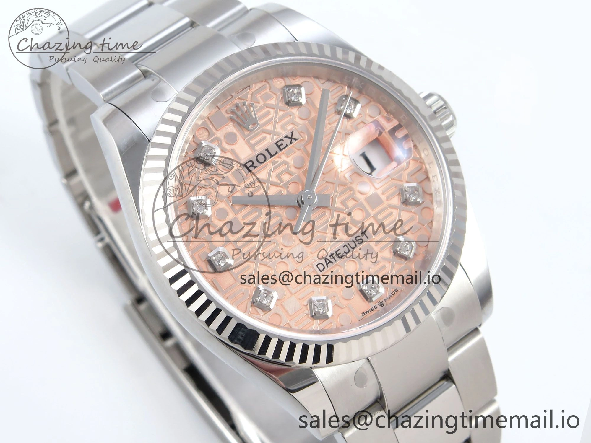 DateJust 36 126234 EWEF Best Edition Orange Pattern Diamonds Dial on Oyster Bracelet A3235
