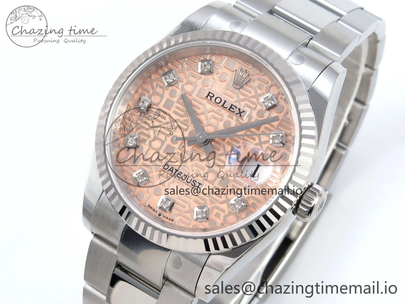DateJust 36 126234 EWEF Best Edition Orange Pattern Diamonds Dial on Oyster Bracelet A3235
