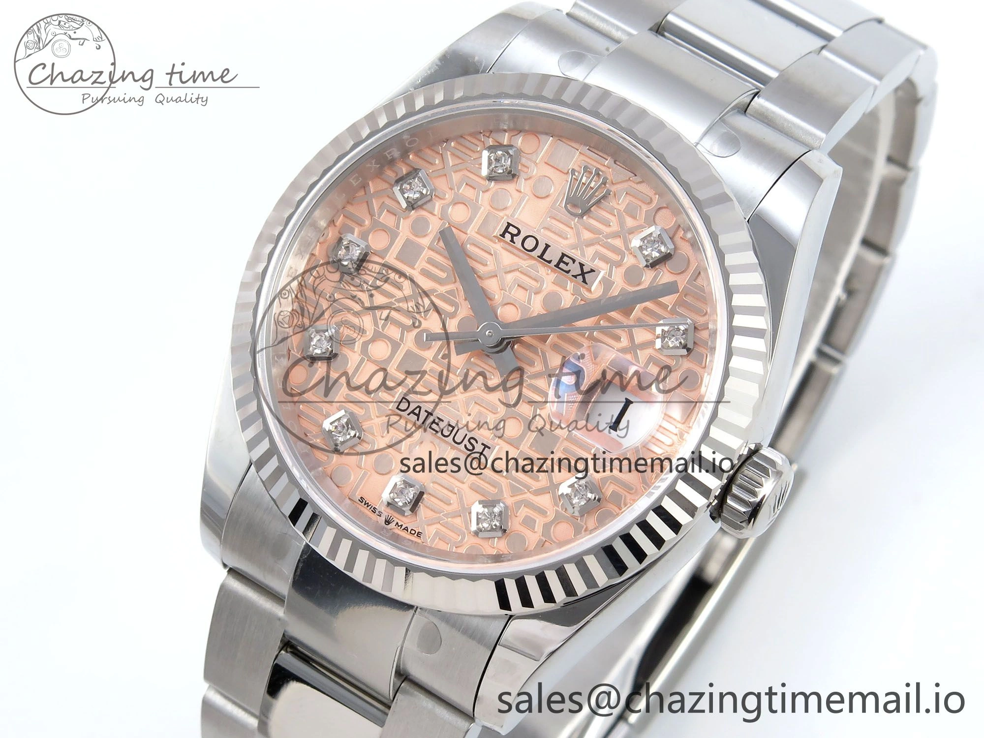 DateJust 36 126234 EWEF Best Edition Orange Pattern Diamonds Dial on Oyster Bracelet A3235