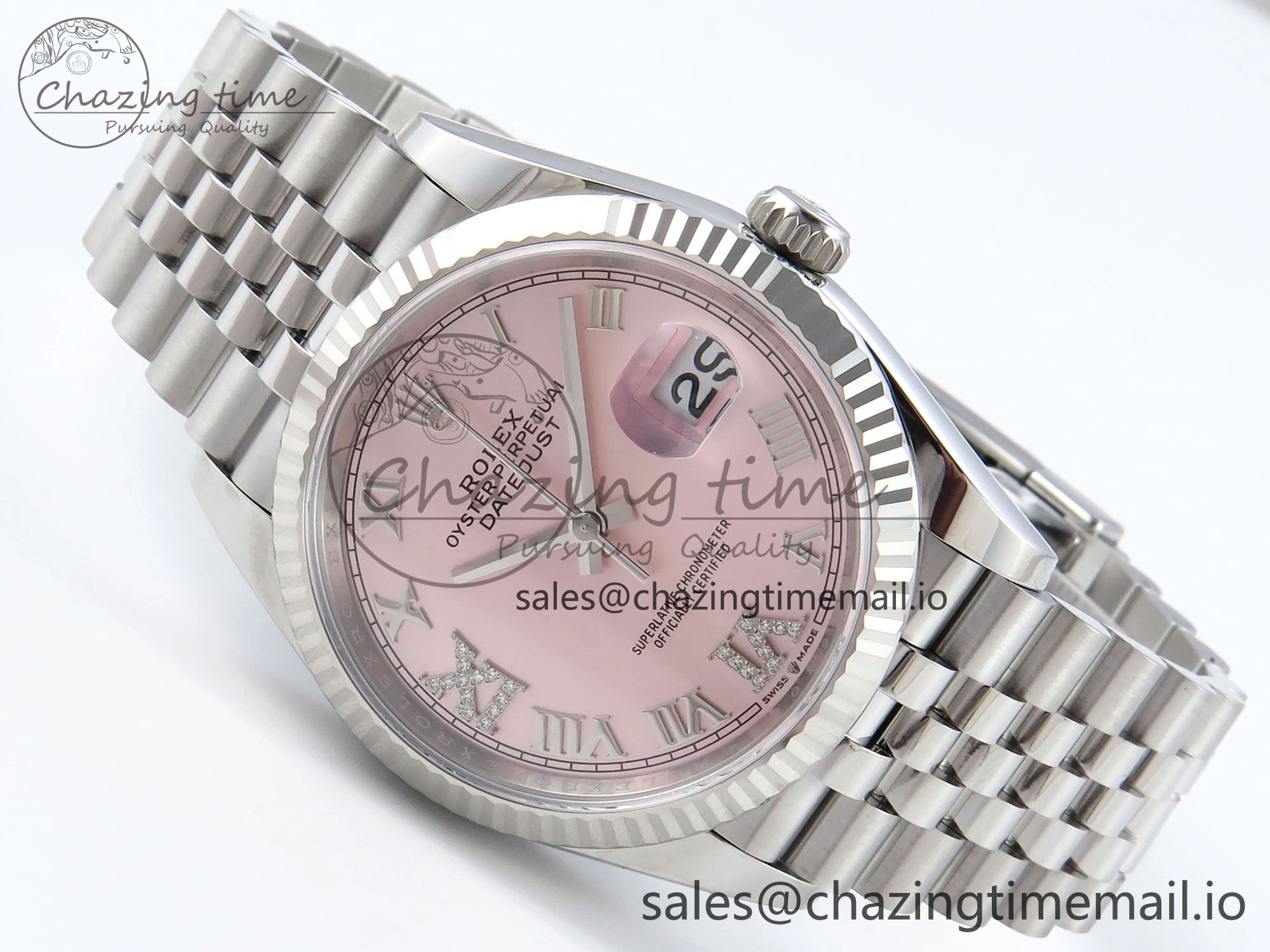 DateJust 36 126234 EWEF Best Edition Pink Roman Dial on Jubilee Bracelet A3235