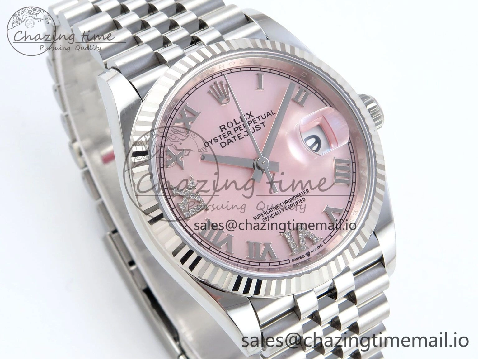 DateJust 36 126234 EWEF Best Edition Pink Roman Dial on Jubilee Bracelet A3235