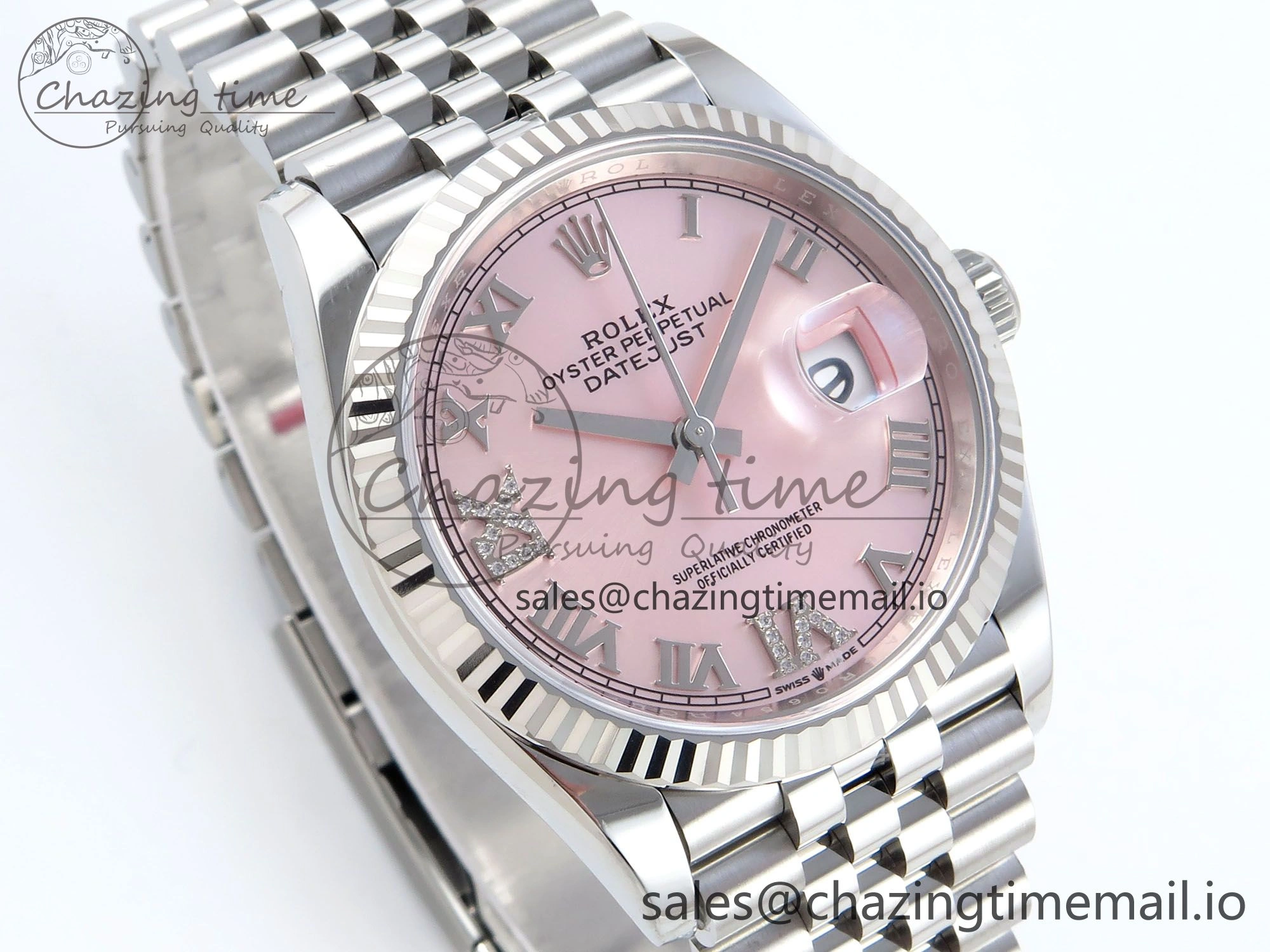 DateJust 36 126234 EWEF Best Edition Pink Roman Dial on Jubilee Bracelet A3235