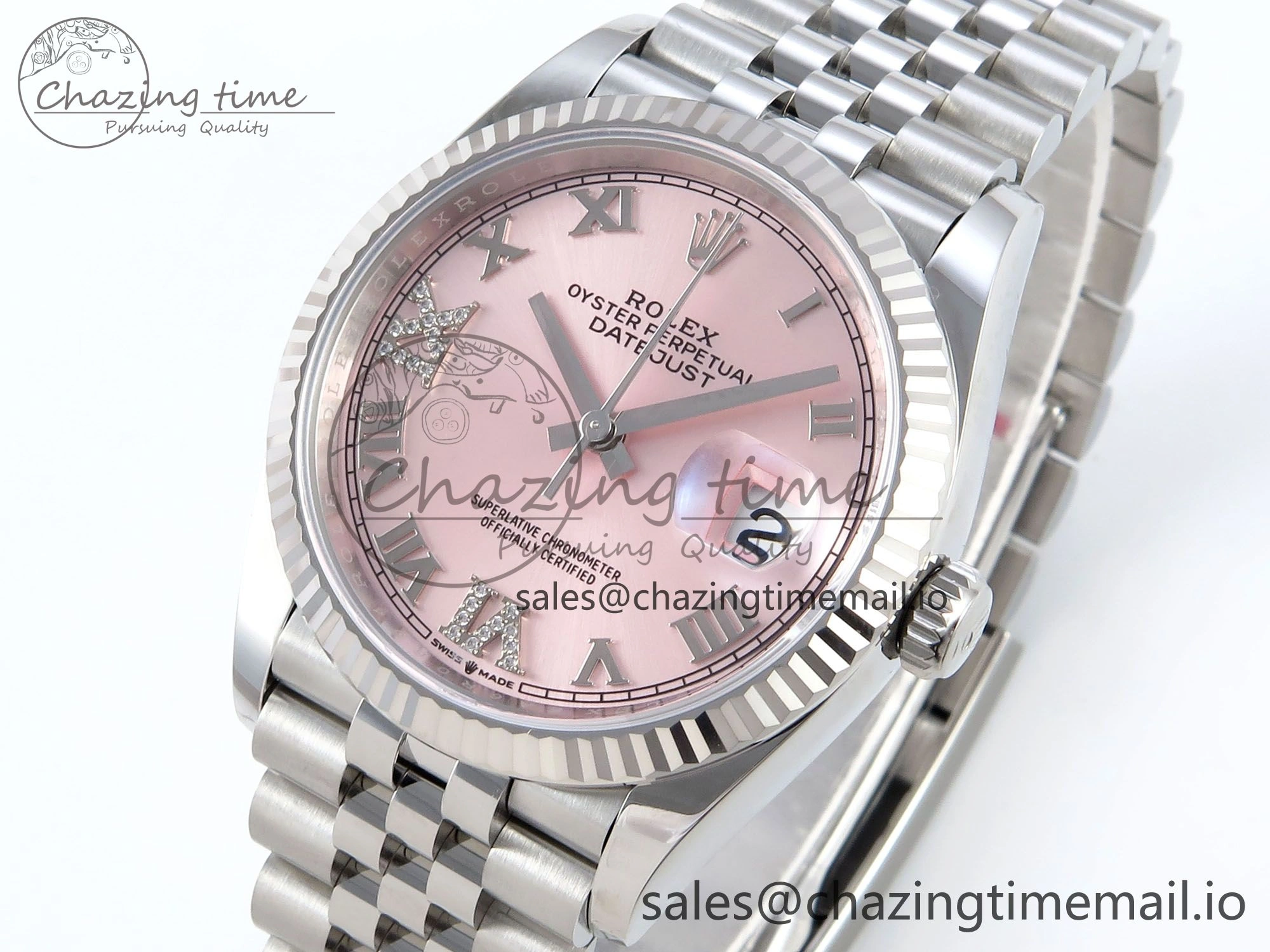 DateJust 36 126234 EWEF Best Edition Pink Roman Dial on Jubilee Bracelet A3235
