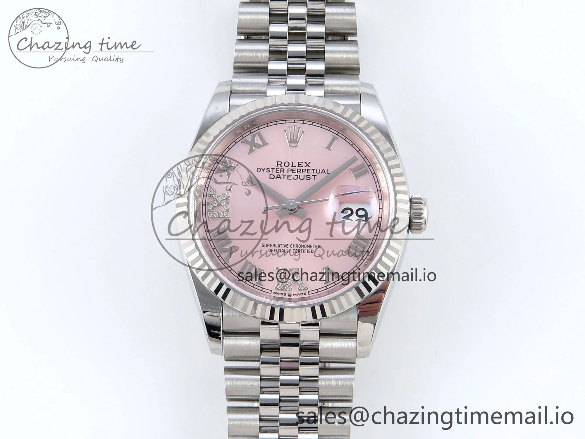 DateJust 36 126234 EWEF Best Edition Pink Roman Dial on Jubilee Bracelet A3235