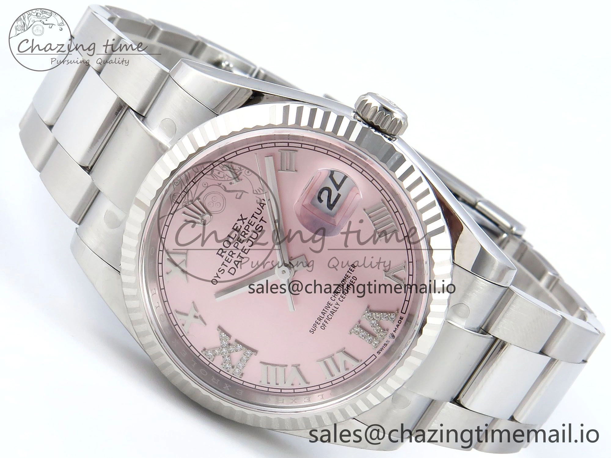 DateJust 36 126234 EWEF Best Edition Pink Roman Diamonds Dial on Oyster Bracelet A3235