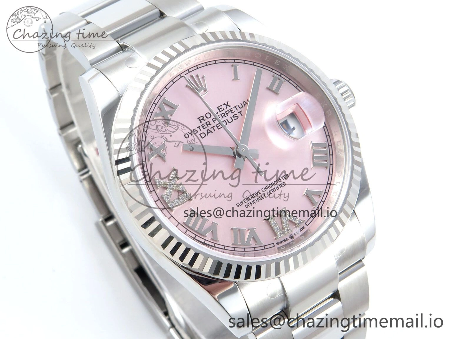 DateJust 36 126234 EWEF Best Edition Pink Roman Diamonds Dial on Oyster Bracelet A3235
