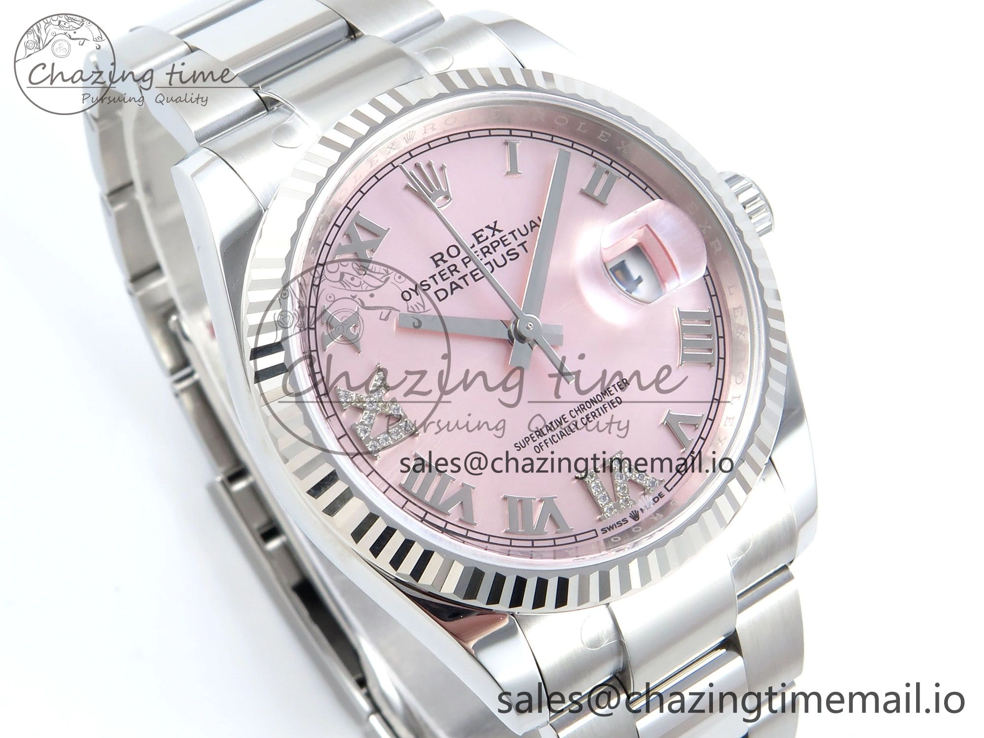DateJust 36 126234 EWEF Best Edition Pink Roman Diamonds Dial on Oyster Bracelet A3235