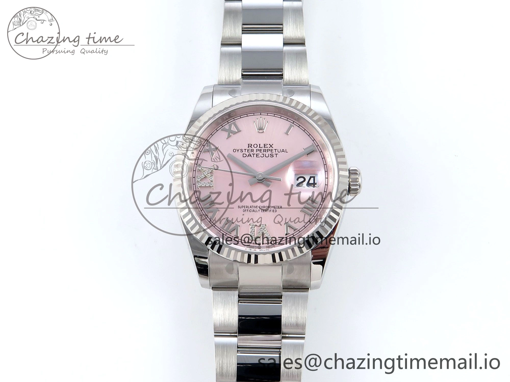 DateJust 36 126234 EWEF Best Edition Pink Roman Diamonds Dial on Oyster Bracelet A3235