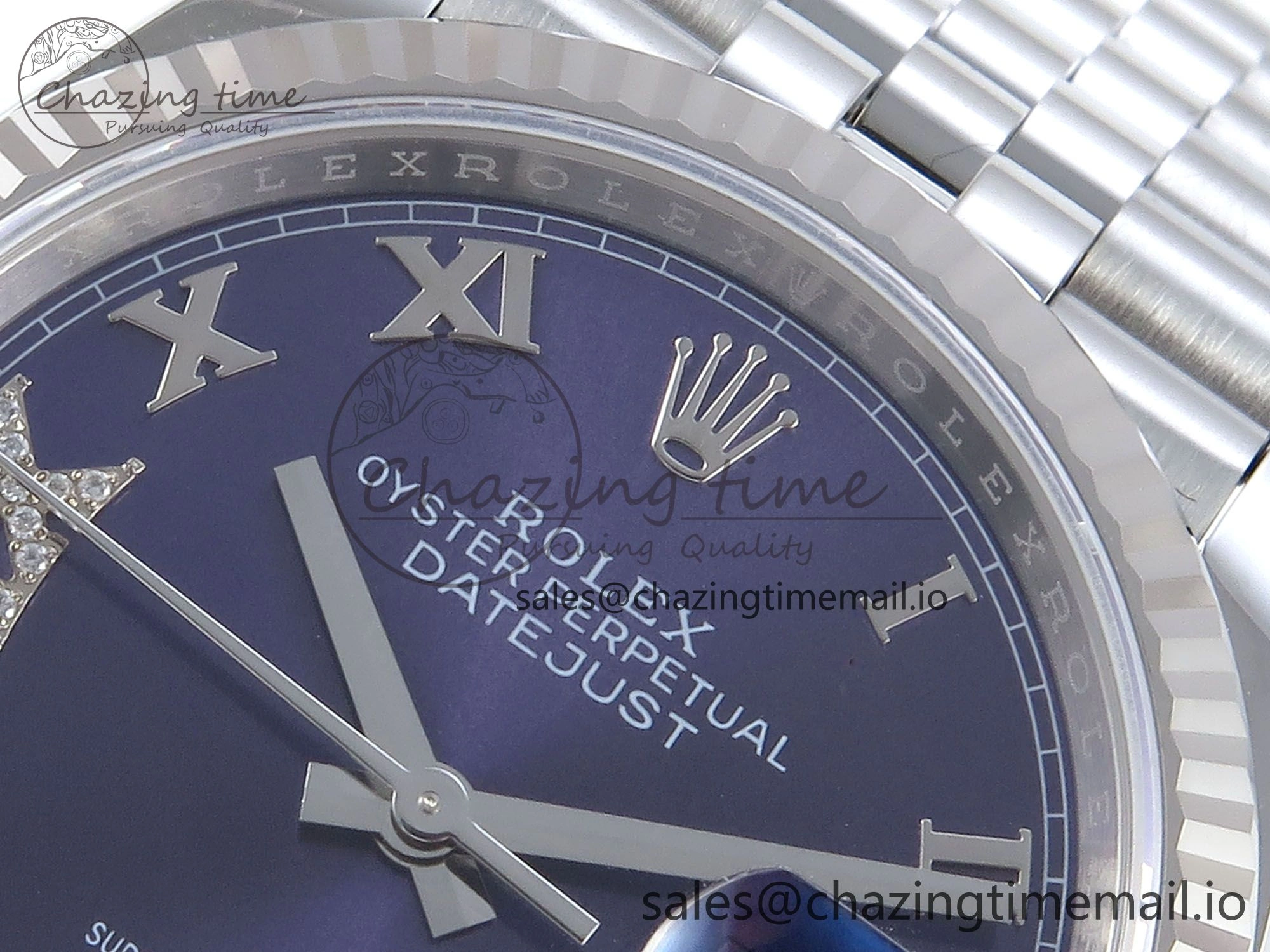 DateJust 36 126234 EWEF Best Edition Purple Roman Diamonds Dial on Jubilee Bracelet A3235