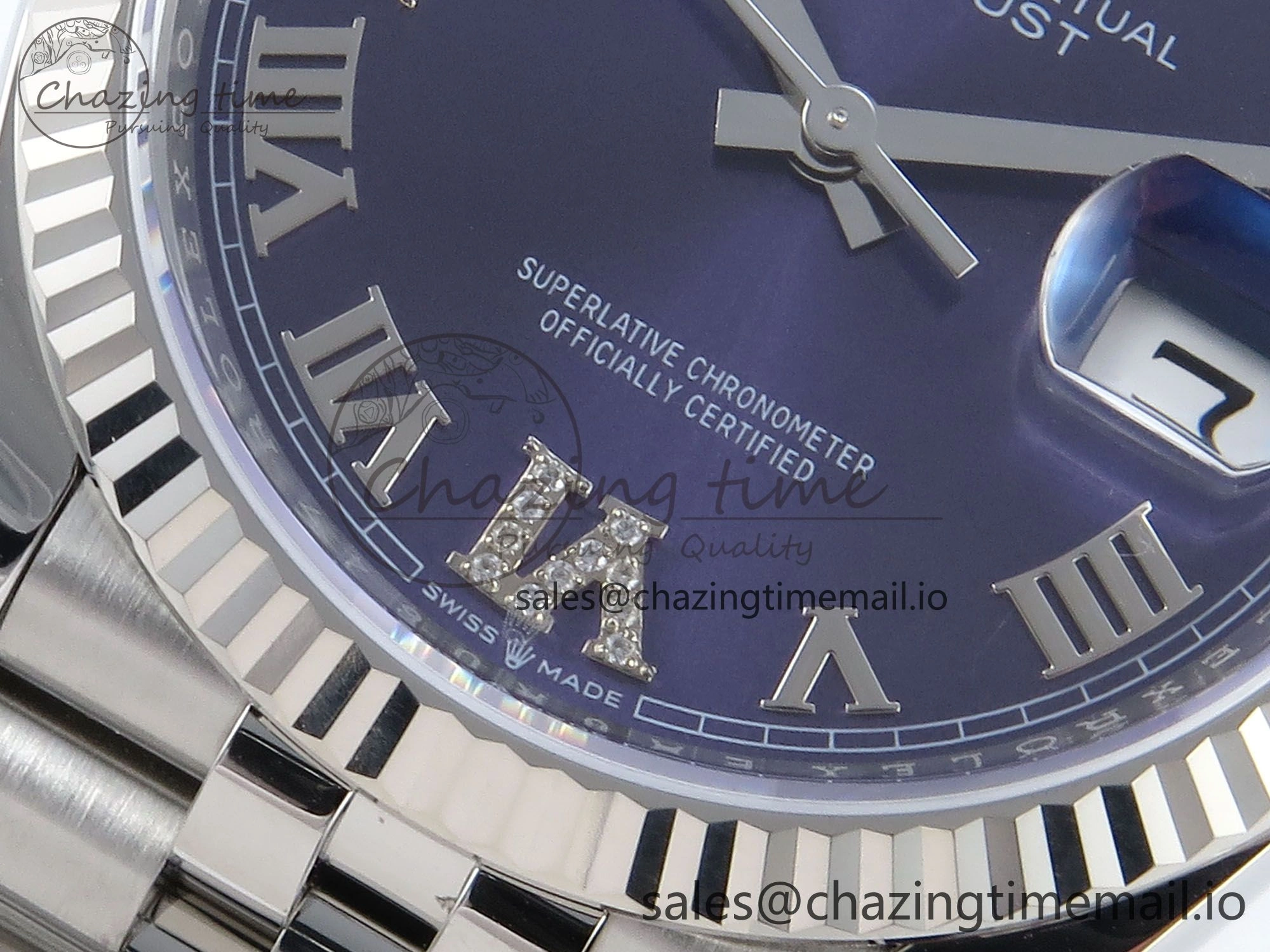 DateJust 36 126234 EWEF Best Edition Purple Roman Diamonds Dial on Jubilee Bracelet A3235