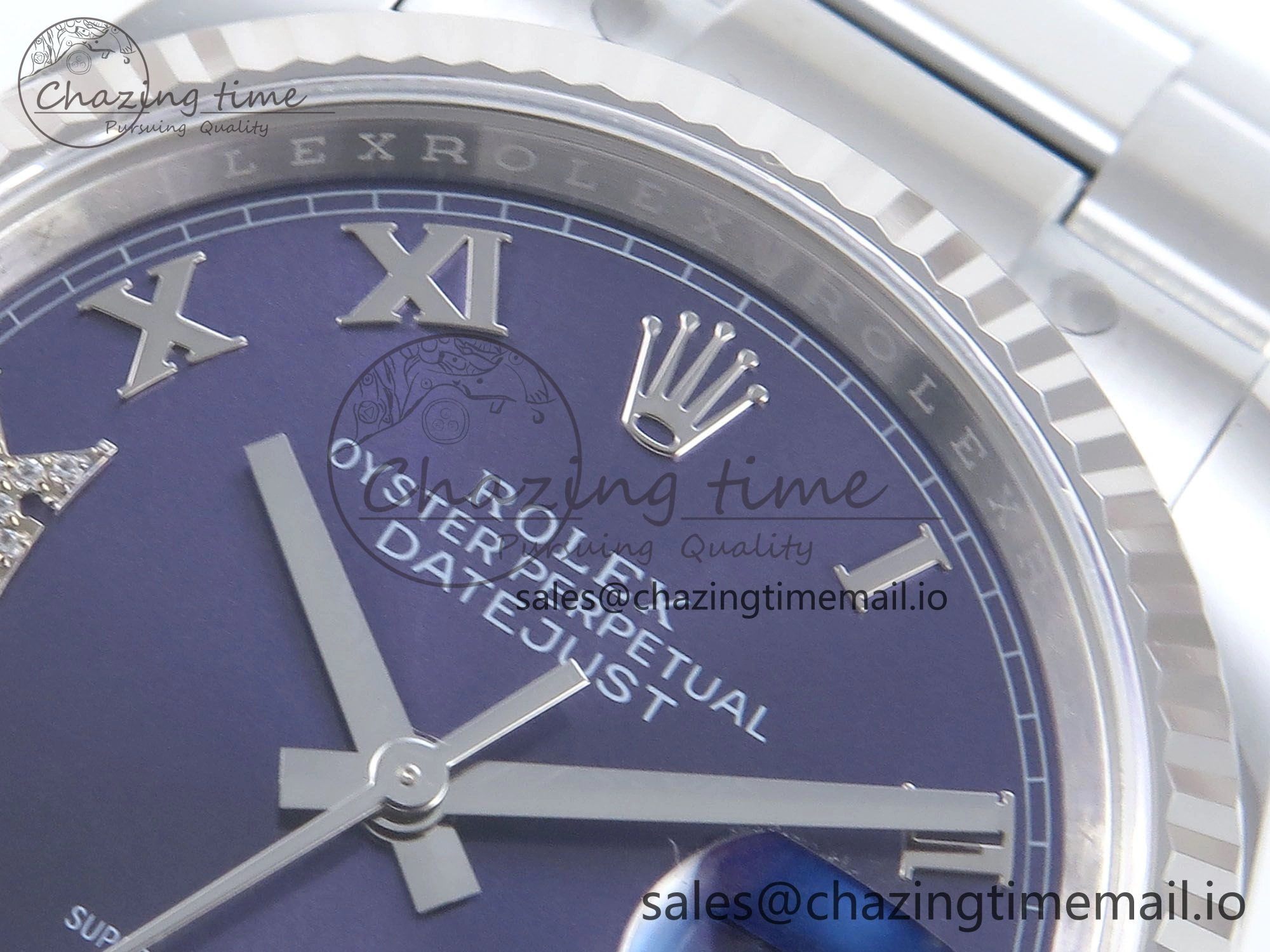DateJust 36 126234 EWEF Best Edition Purple Roman Diamonds Dial on Oyster Bracelet A3235