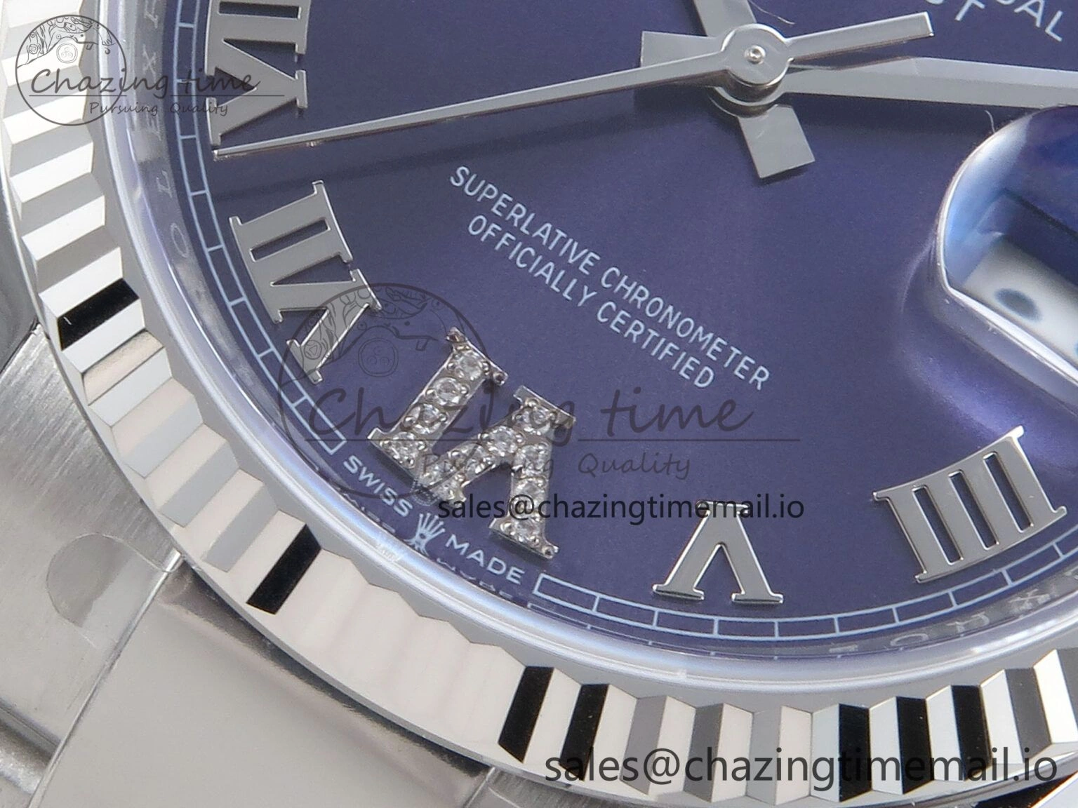 DateJust 36 126234 EWEF Best Edition Purple Roman Diamonds Dial on Oyster Bracelet A3235