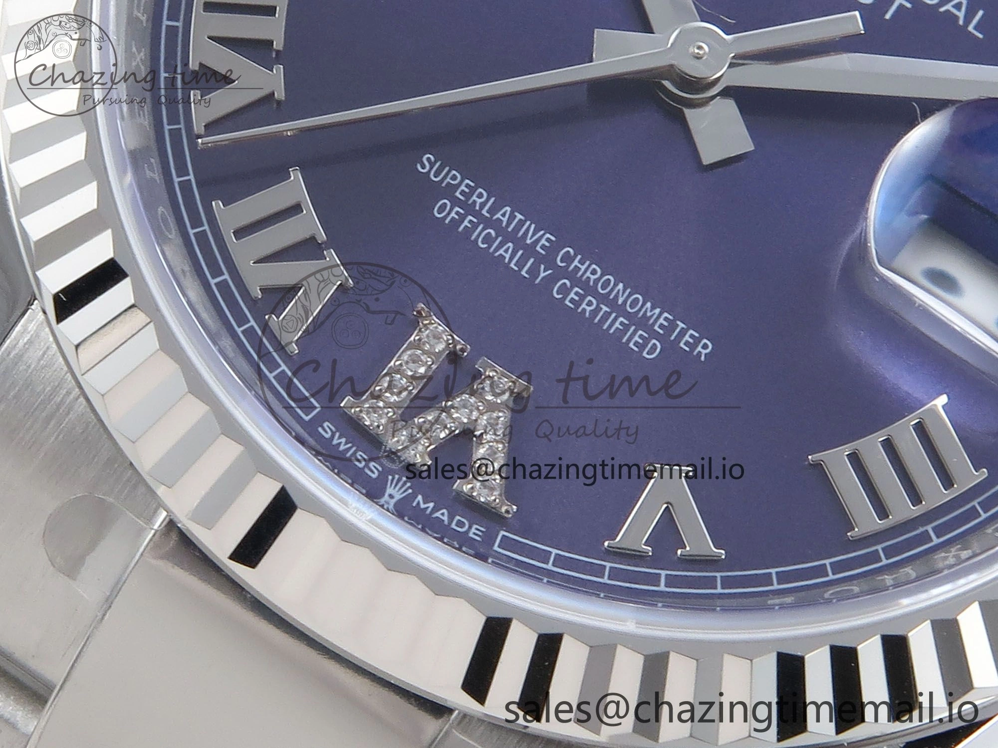 DateJust 36 126234 EWEF Best Edition Purple Roman Diamonds Dial on Oyster Bracelet A3235