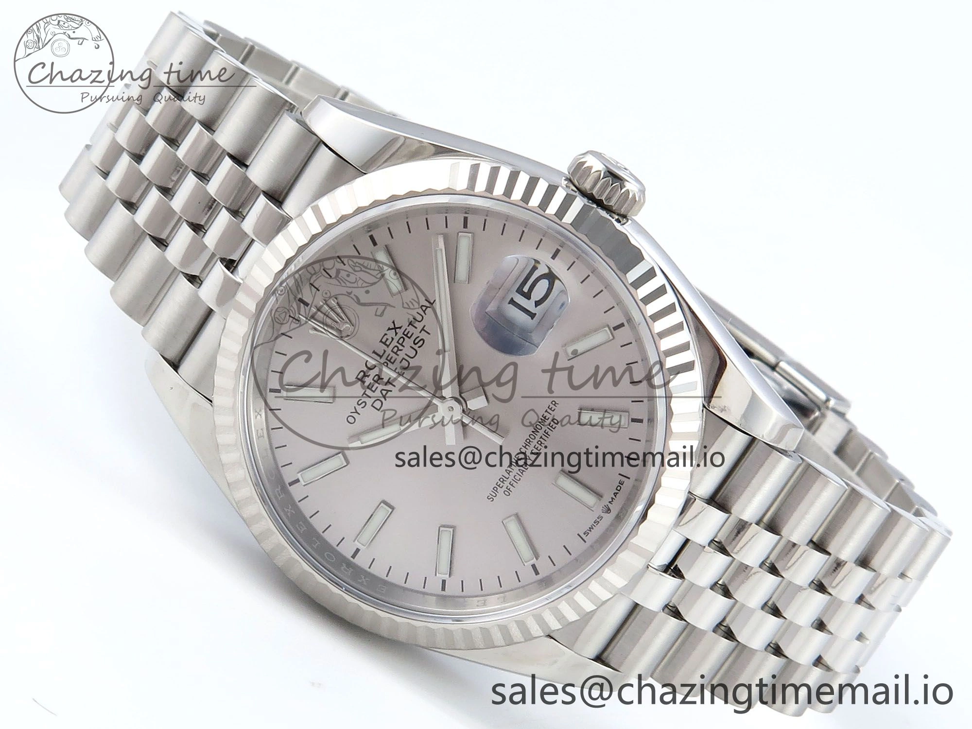 DateJust 36 126234 EWEF Best Edition Silver Dial Stick Marker on Jubilee Bracelet A3235