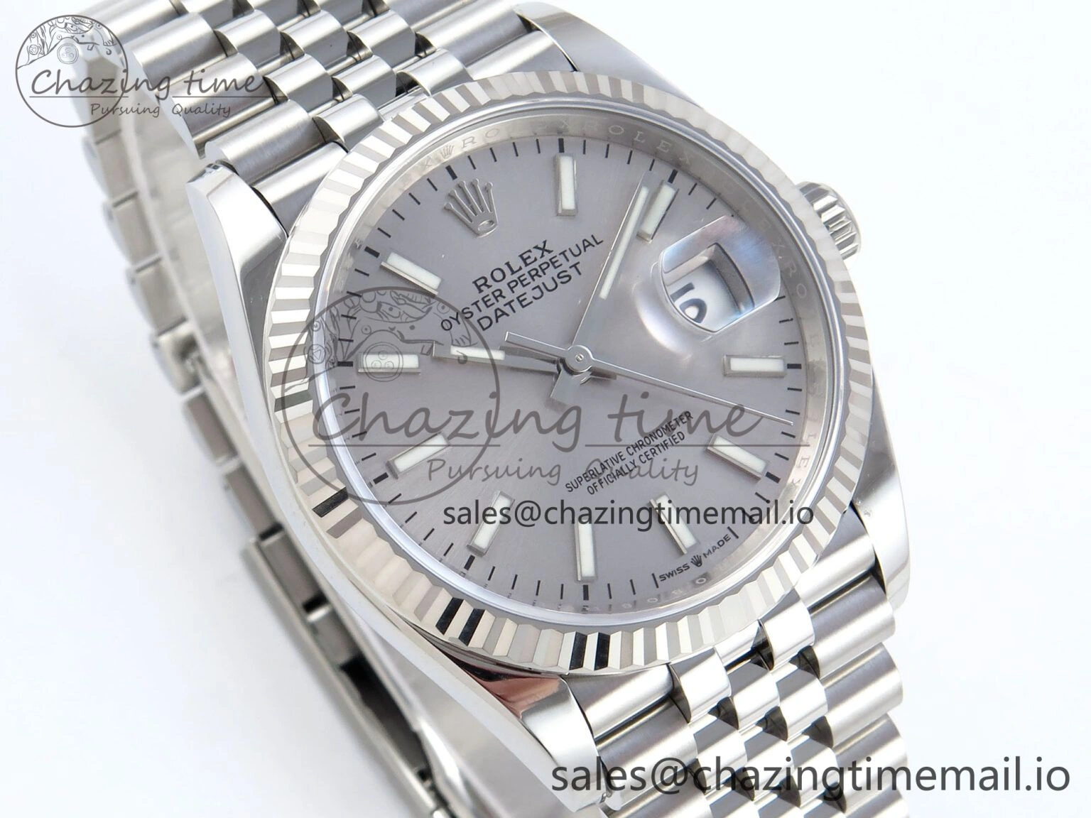 DateJust 36 126234 EWEF Best Edition Silver Dial Stick Marker on Jubilee Bracelet A3235