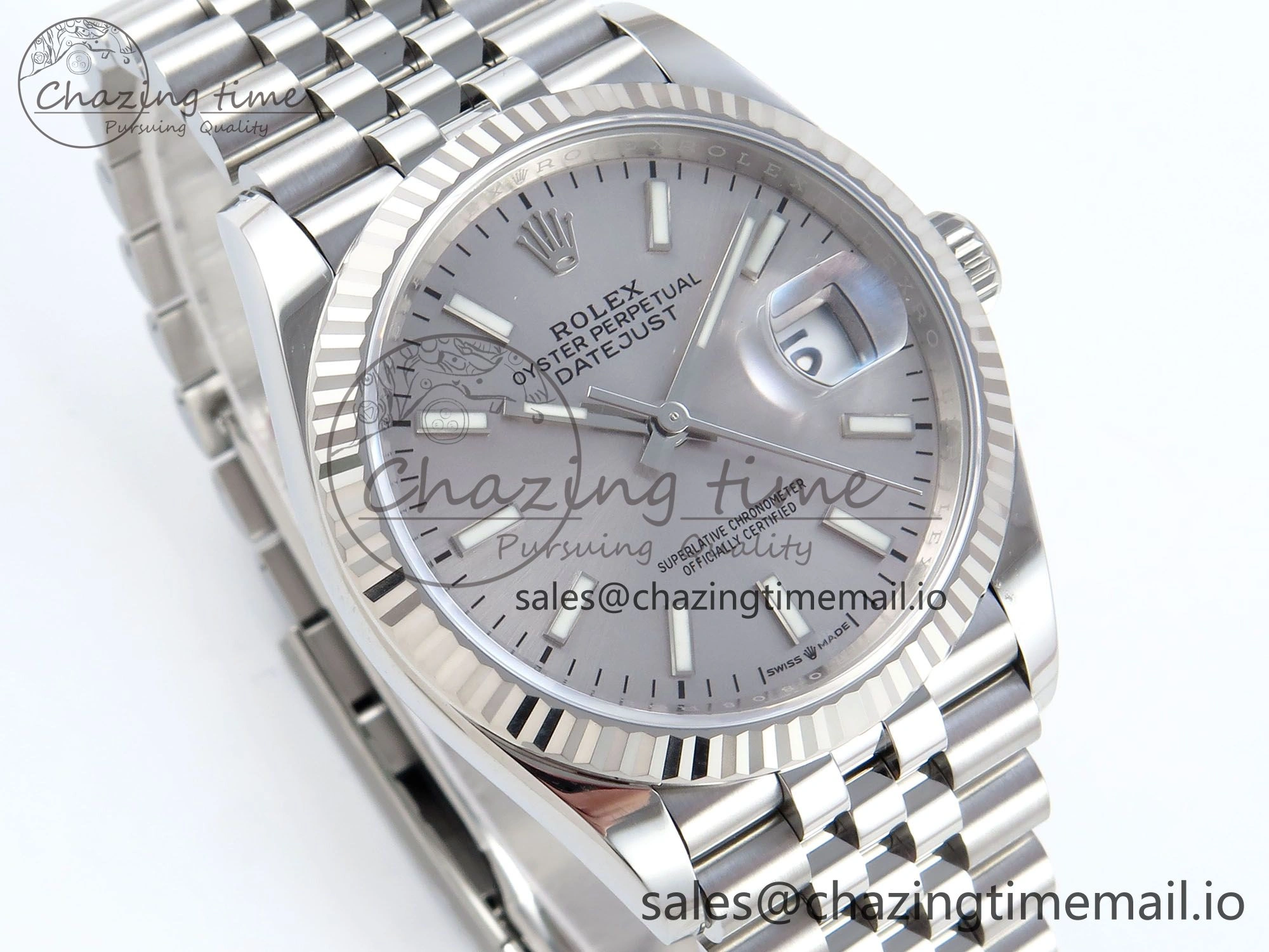 DateJust 36 126234 EWEF Best Edition Silver Dial Stick Marker on Jubilee Bracelet A3235