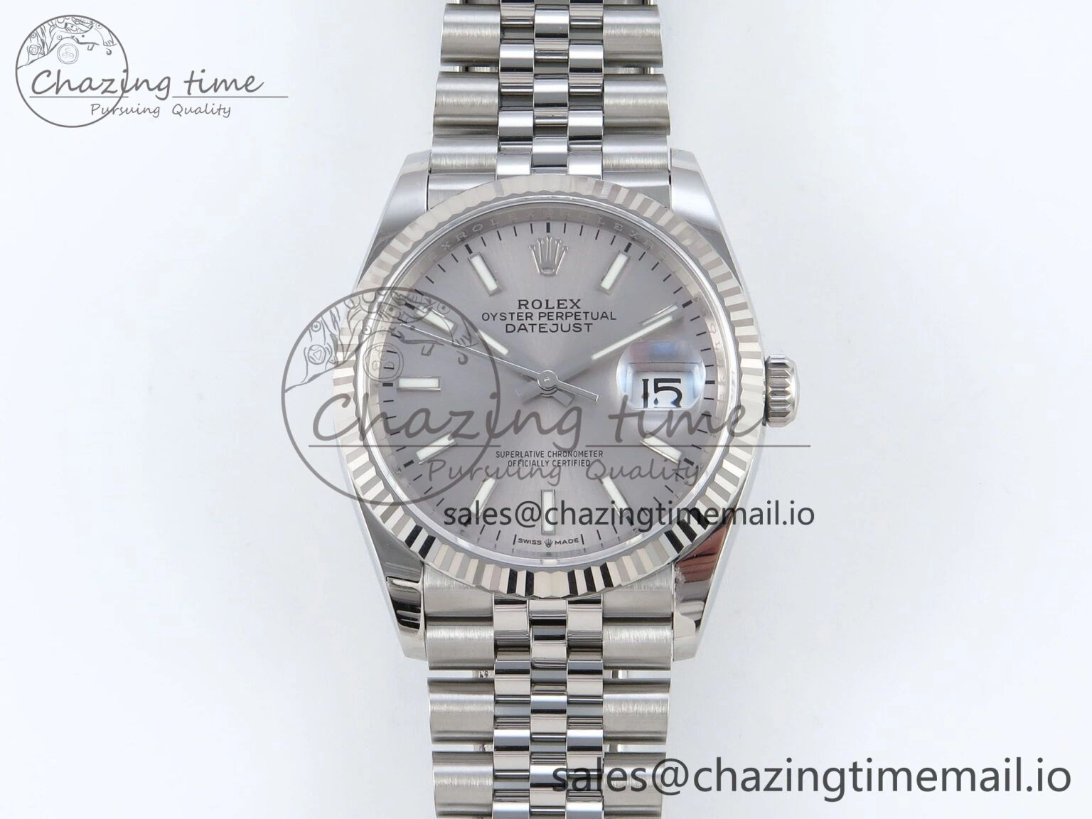 DateJust 36 126234 EWEF Best Edition Silver Dial Stick Marker on Jubilee Bracelet A3235