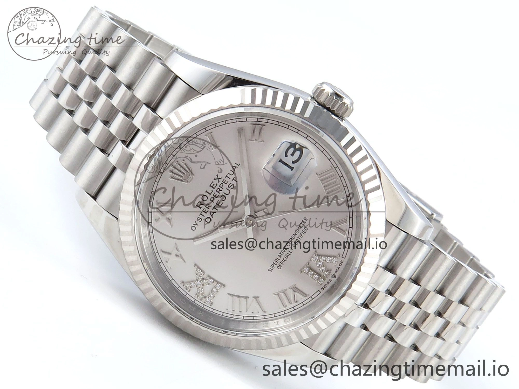 DateJust 36 126234 EWEF Best Edition Silver Roman Dial on Jubilee Bracelet A3235