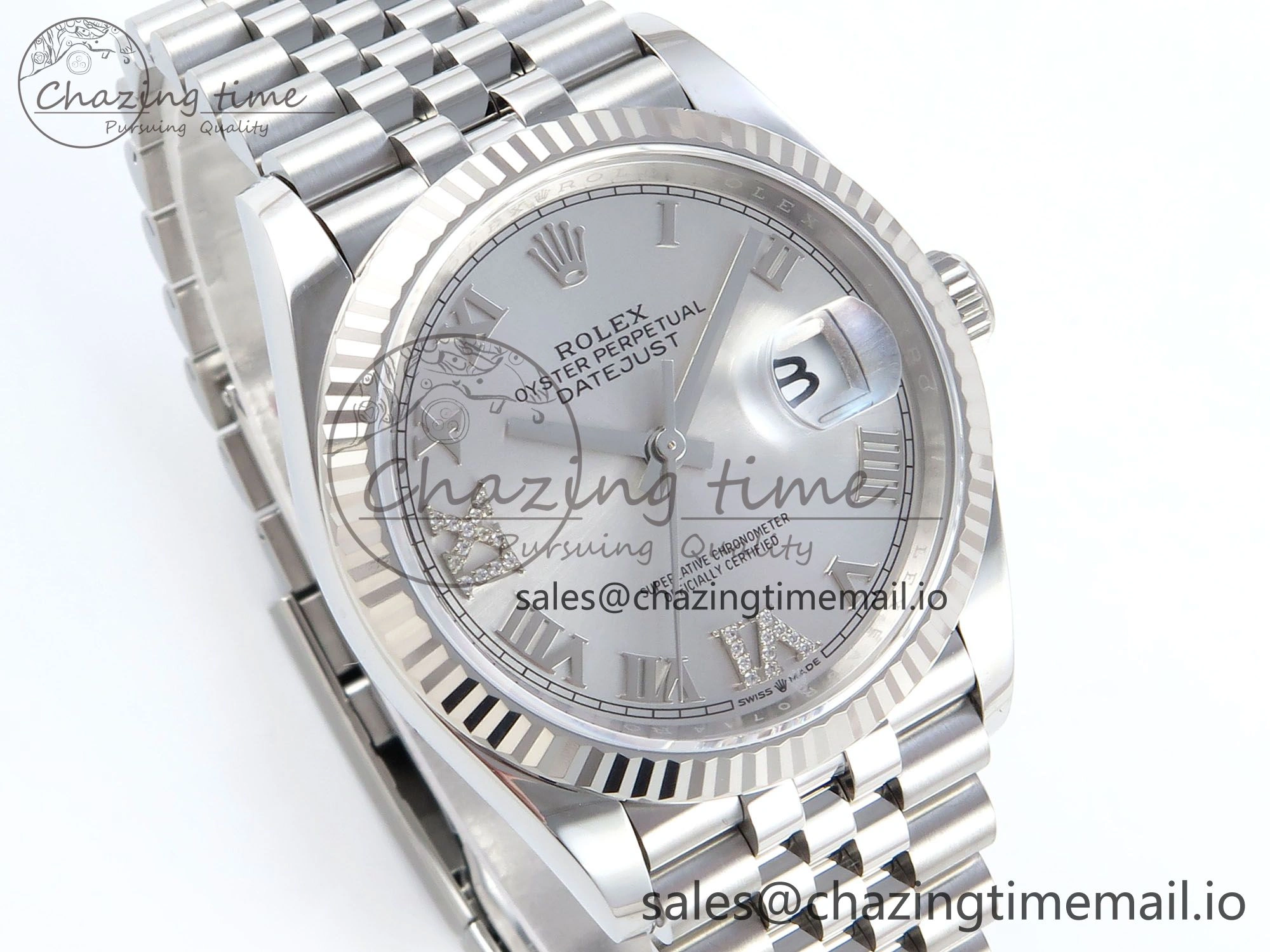 DateJust 36 126234 EWEF Best Edition Silver Roman Dial on Jubilee Bracelet A3235