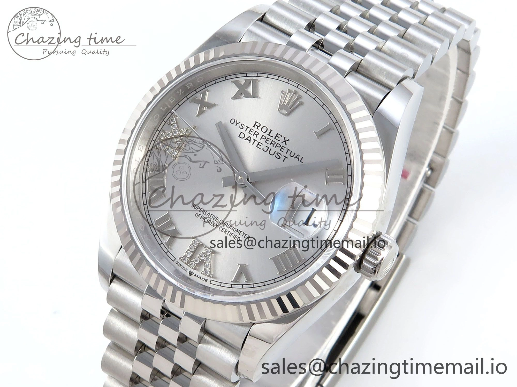 DateJust 36 126234 EWEF Best Edition Silver Roman Dial on Jubilee Bracelet A3235