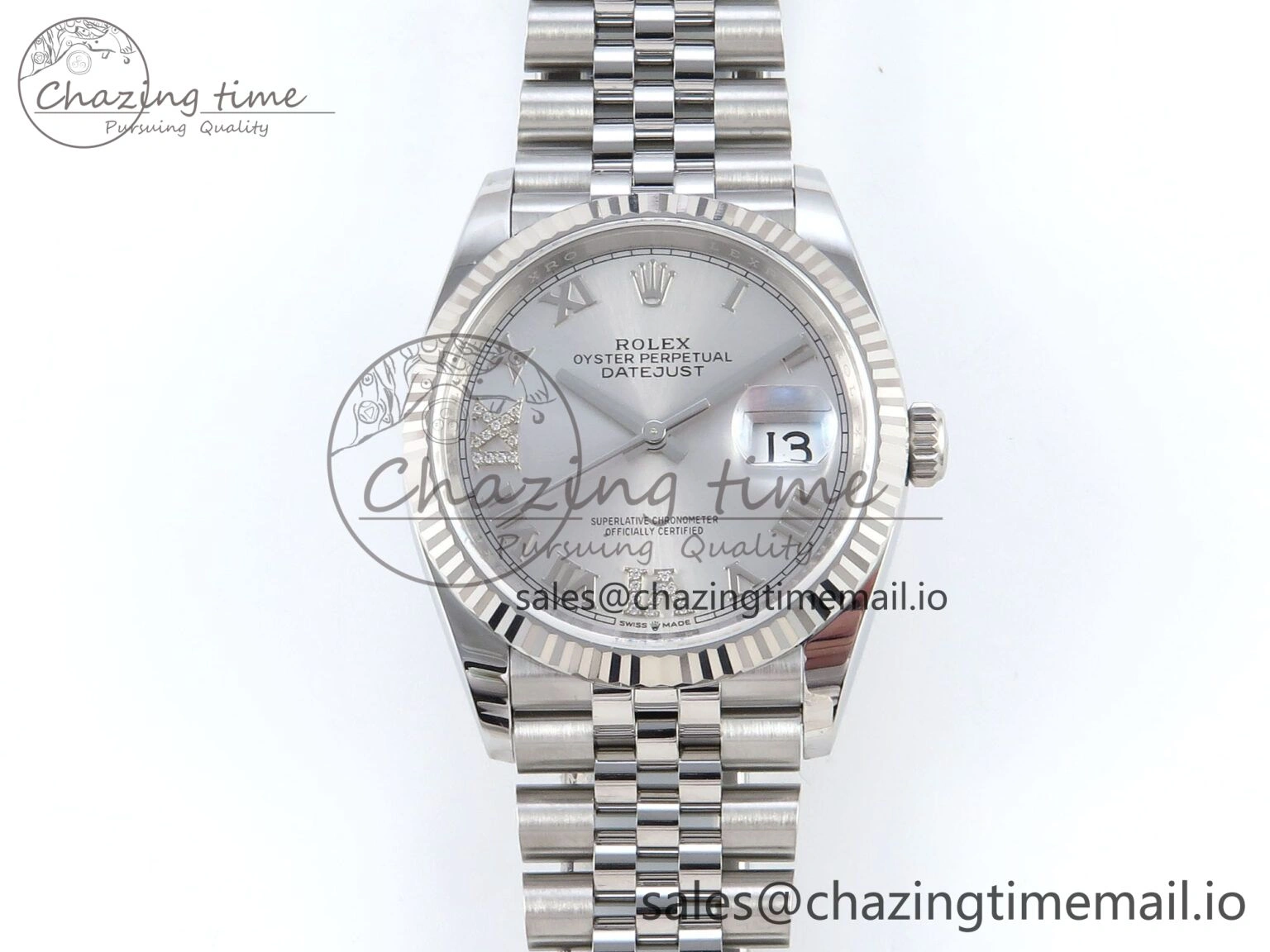 DateJust 36 126234 EWEF Best Edition Silver Roman Dial on Jubilee Bracelet A3235