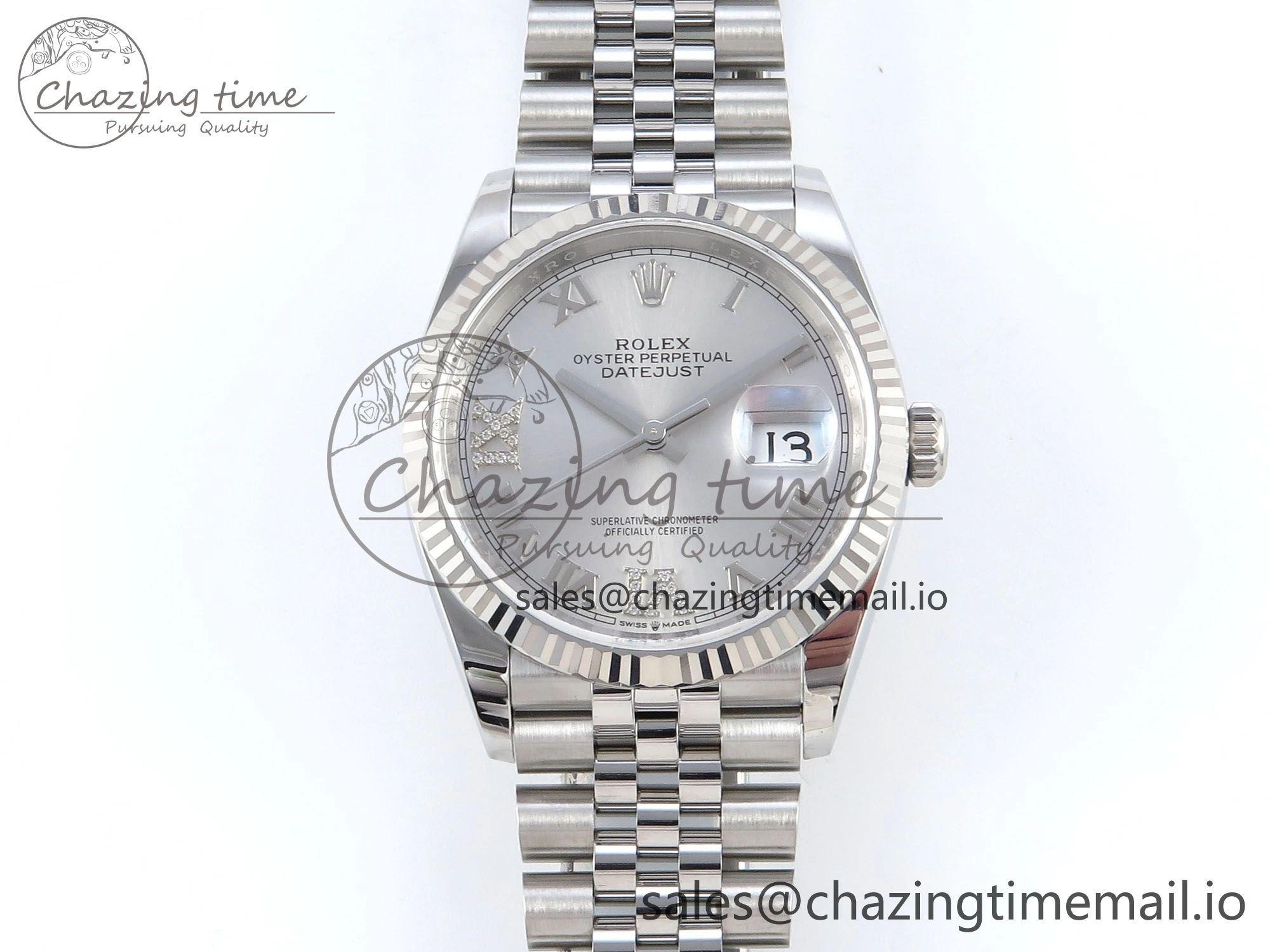 DateJust 36 126234 EWEF Best Edition Silver Roman Dial on Jubilee Bracelet A3235