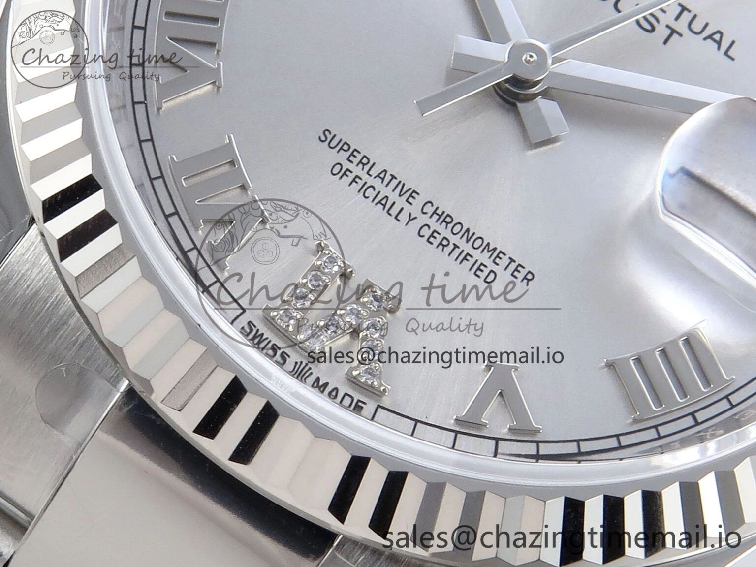 DateJust 36 126234 EWEF Best Edition Silver Roman Diamonds Dial on Oyster Bracelet A3235