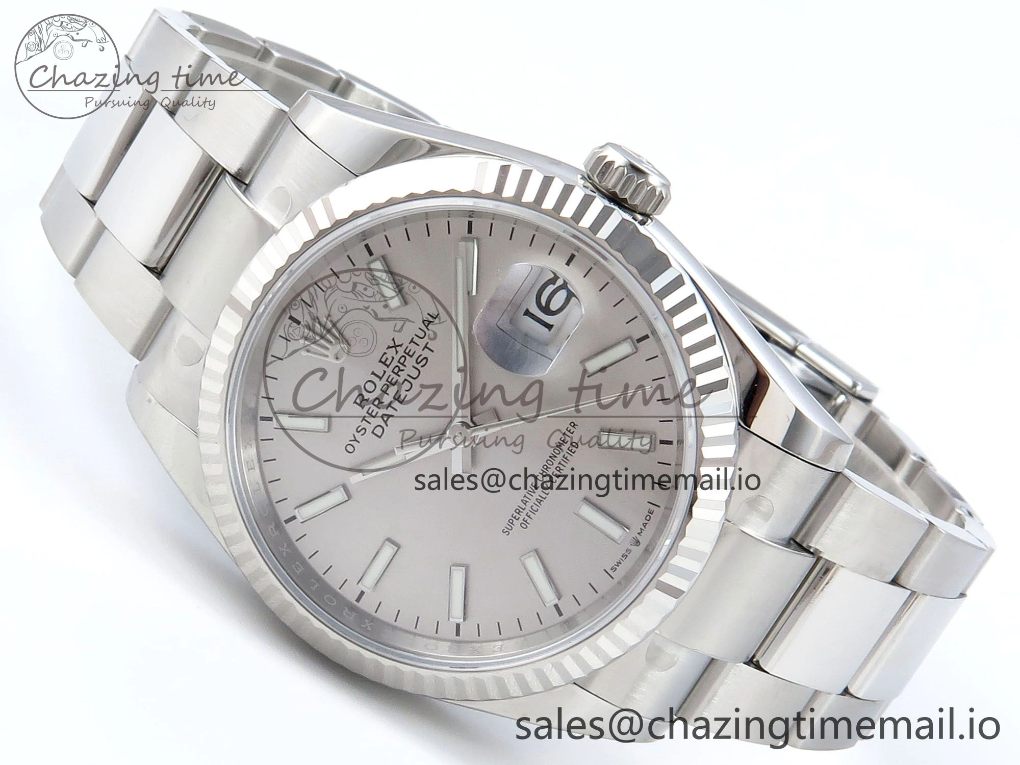 DateJust 36 126234 EWEF Best Edition Silver Stick Dial on Oyster Bracelet A3235