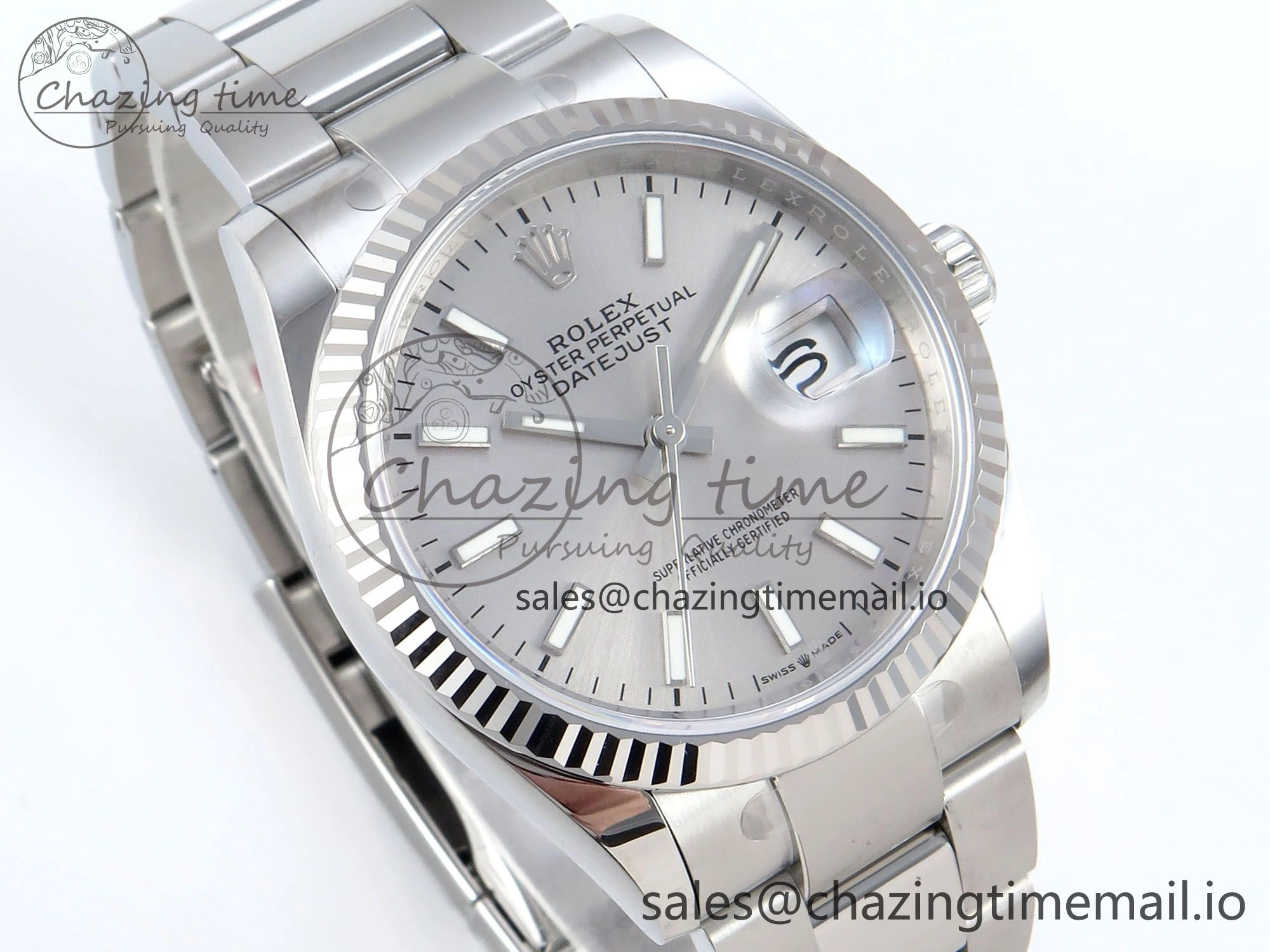 DateJust 36 126234 EWEF Best Edition Silver Stick Dial on Oyster Bracelet A3235