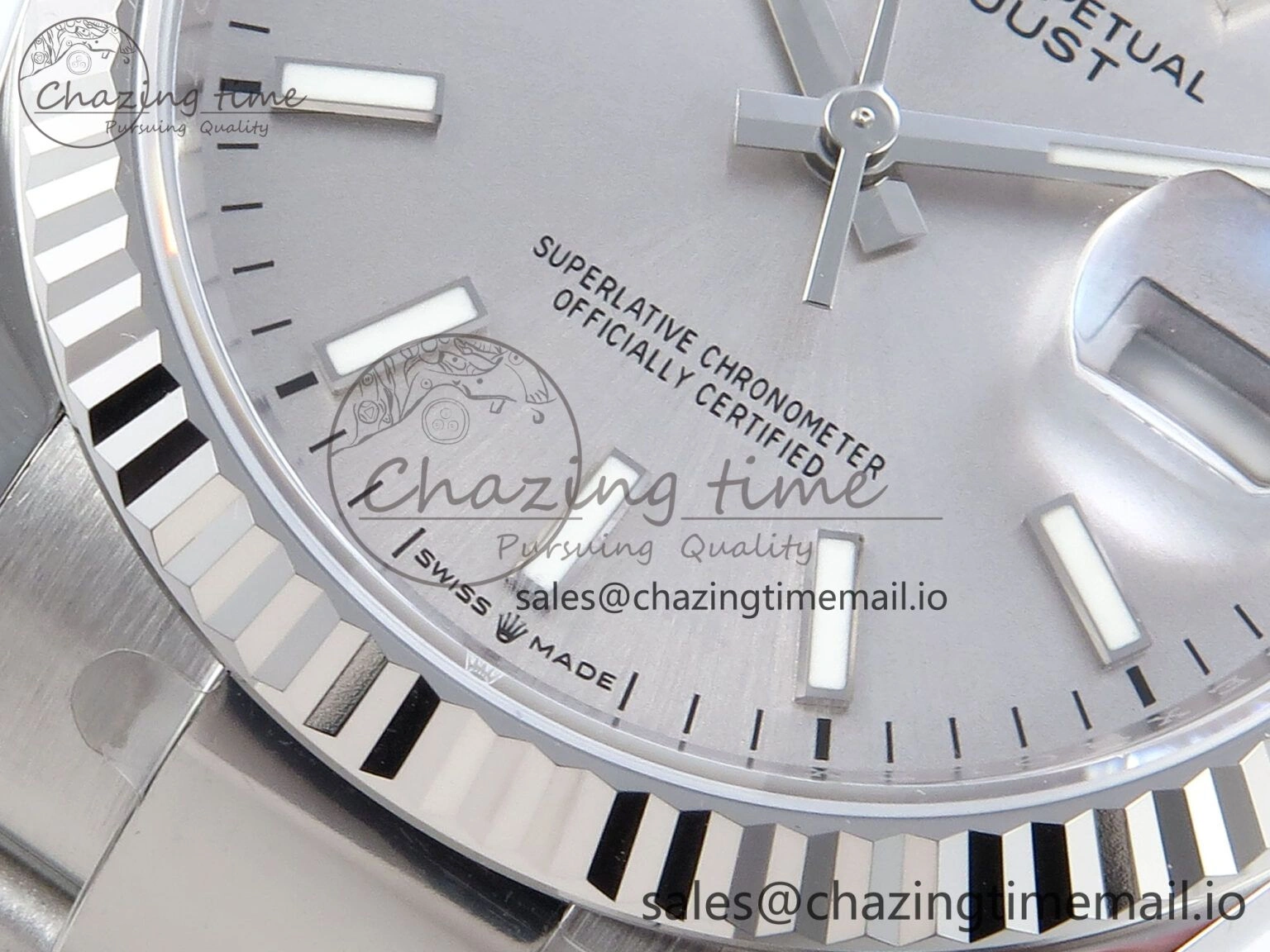 DateJust 36 126234 EWEF Best Edition Silver Stick Dial on Oyster Bracelet A3235