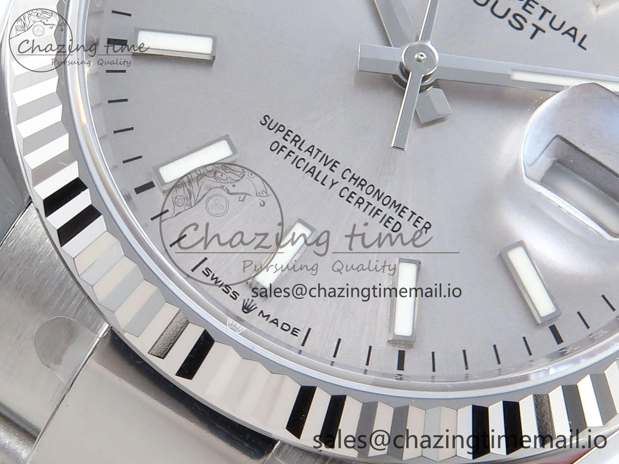 DateJust 36 126234 EWEF Best Edition Silver Stick Dial on Oyster Bracelet A3235