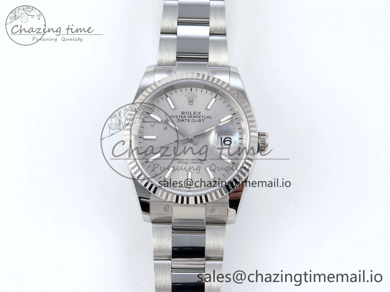 DateJust 36 126234 EWEF Best Edition Silver Stick Dial on Oyster Bracelet A3235