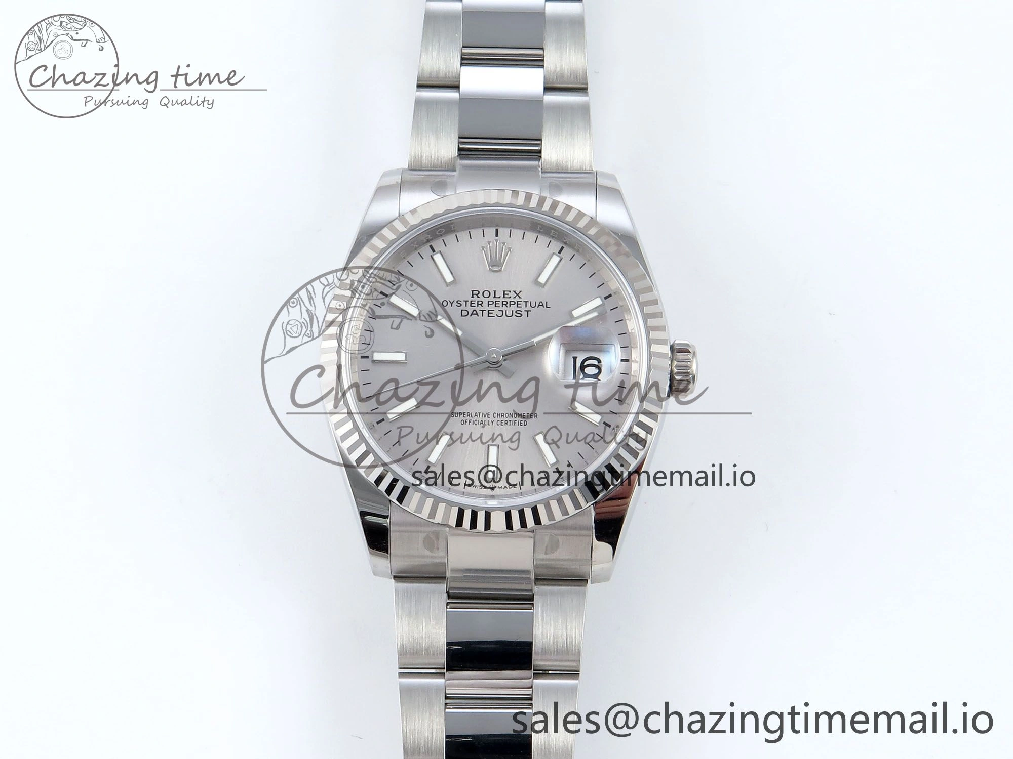 DateJust 36 126234 EWEF Best Edition Silver Stick Dial on Oyster Bracelet A3235