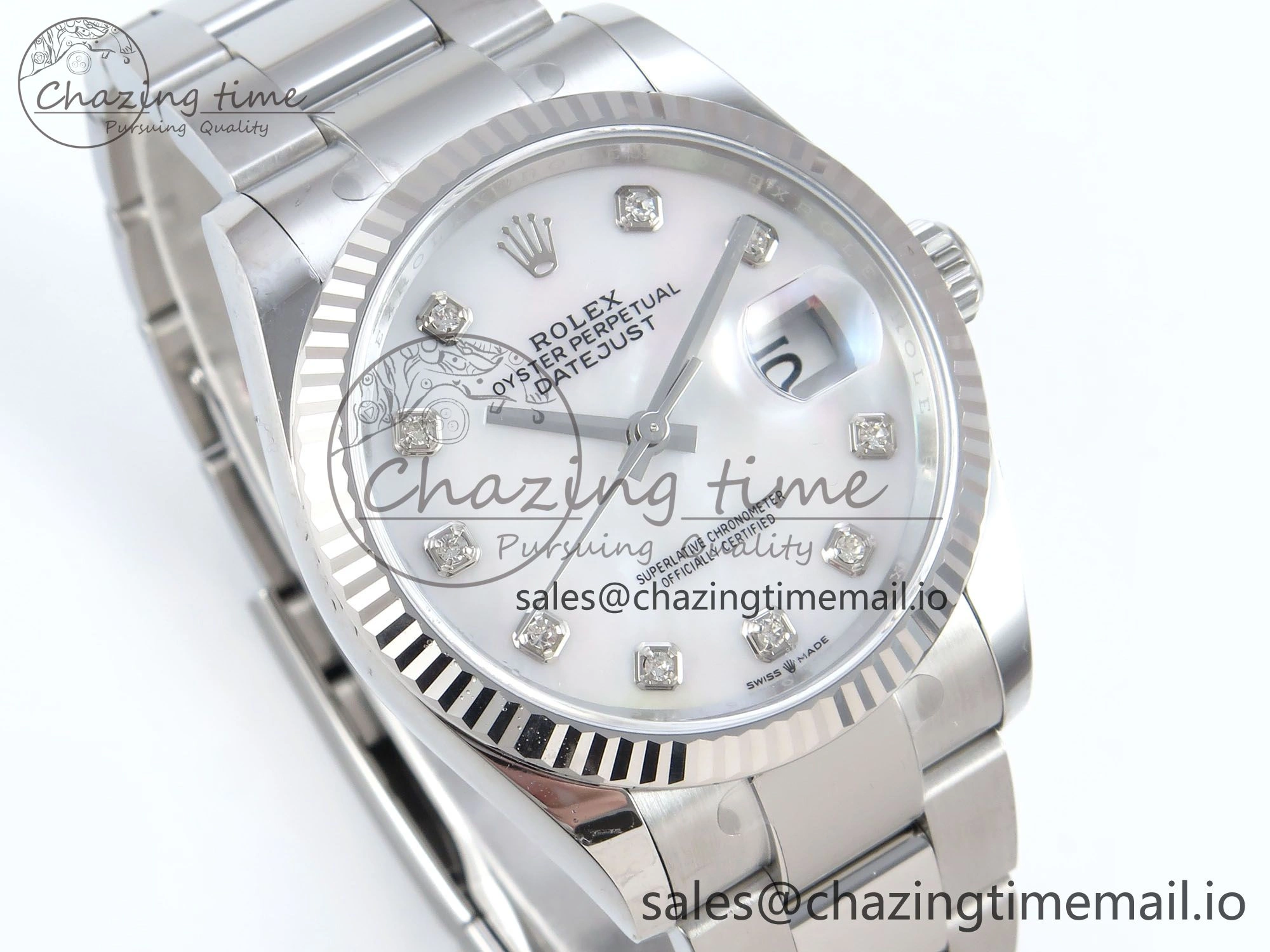 DateJust 36 126234 EWEF Best Edition White MOP Dial on Oyster Bracelet A3235