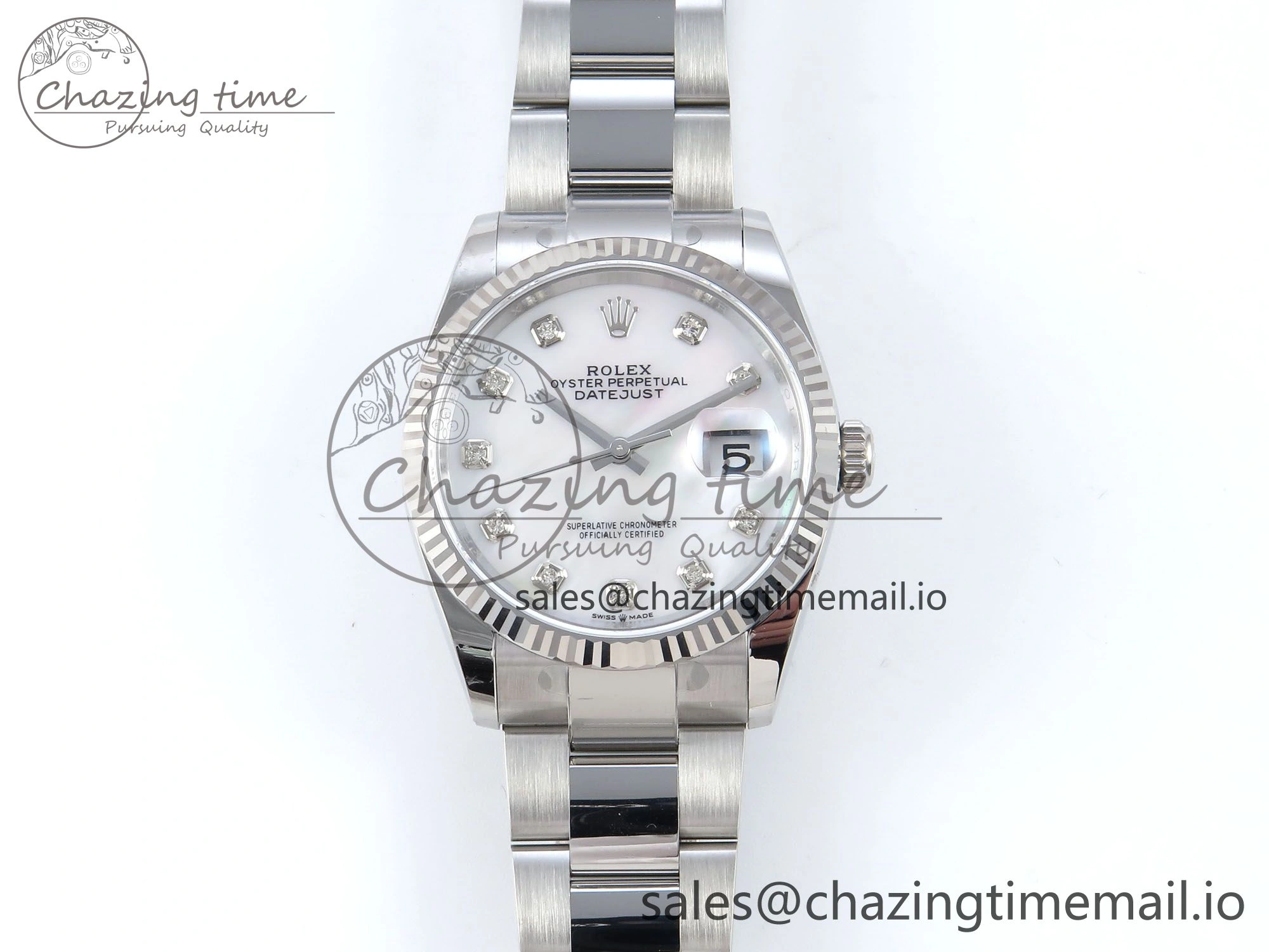 DateJust 36 126234 EWEF Best Edition White MOP Dial on Oyster Bracelet A3235